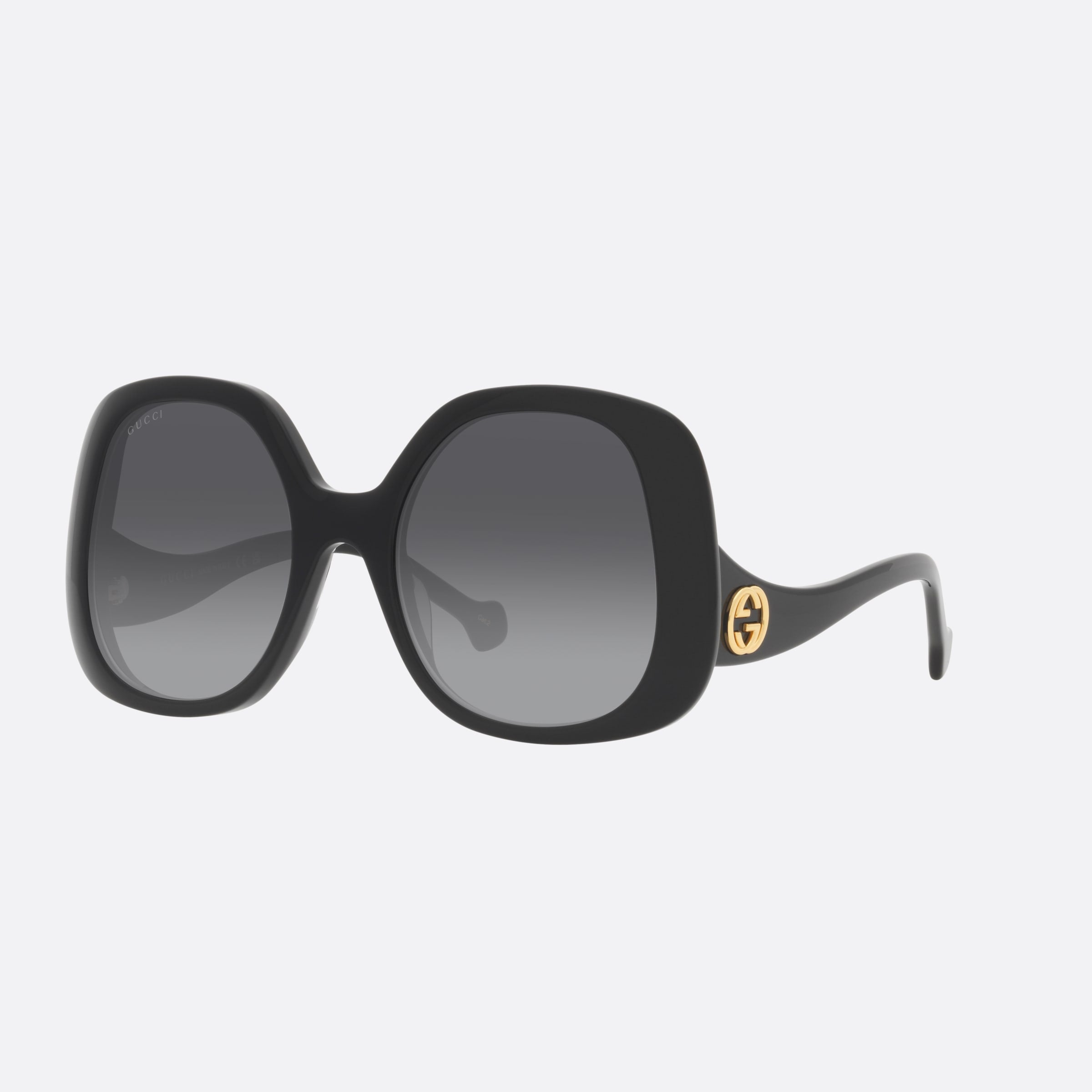 Gucci 55mm Black Round Woman Sunglasses - Main View