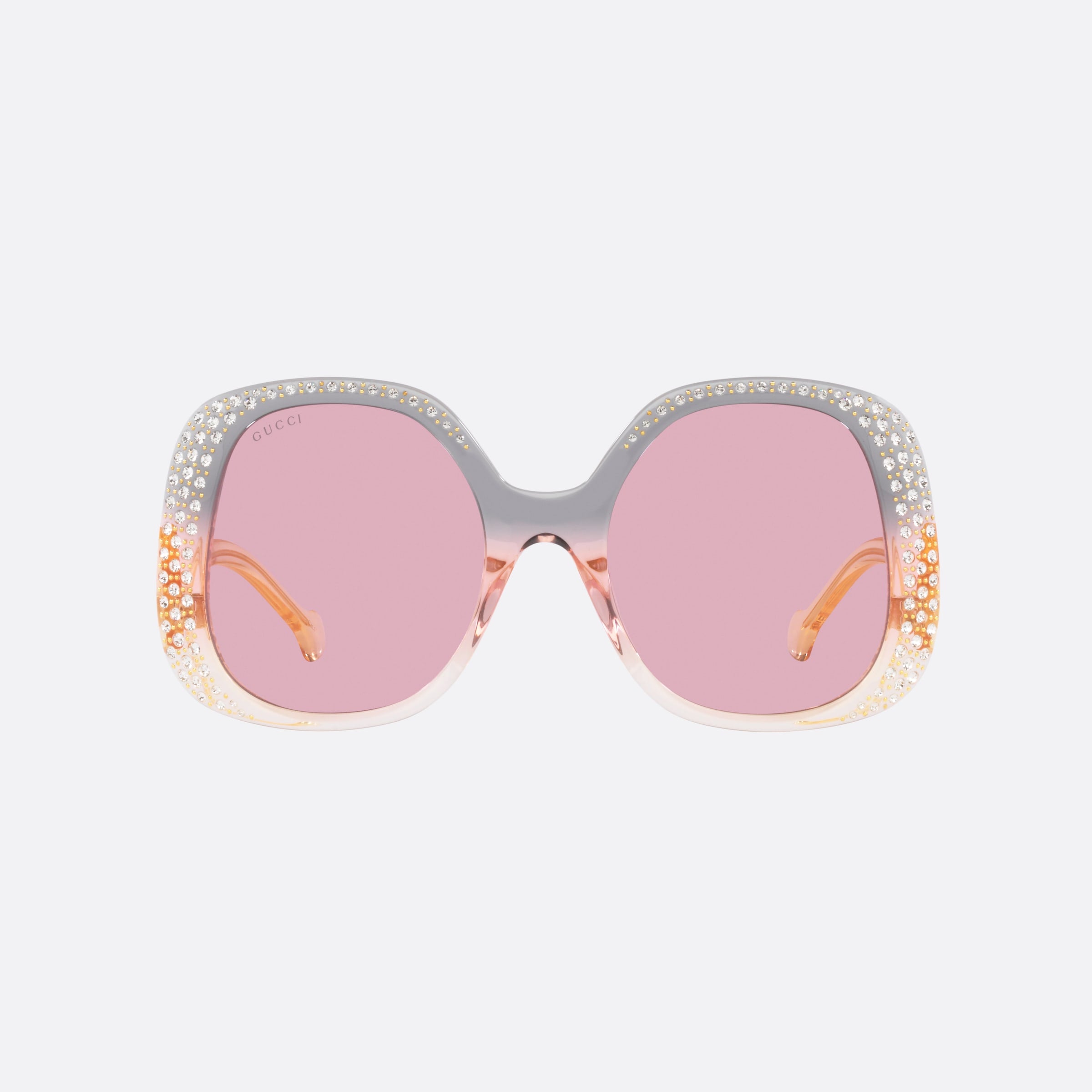 Gucci 55mm Grey Round Women Sunglasses - Side View