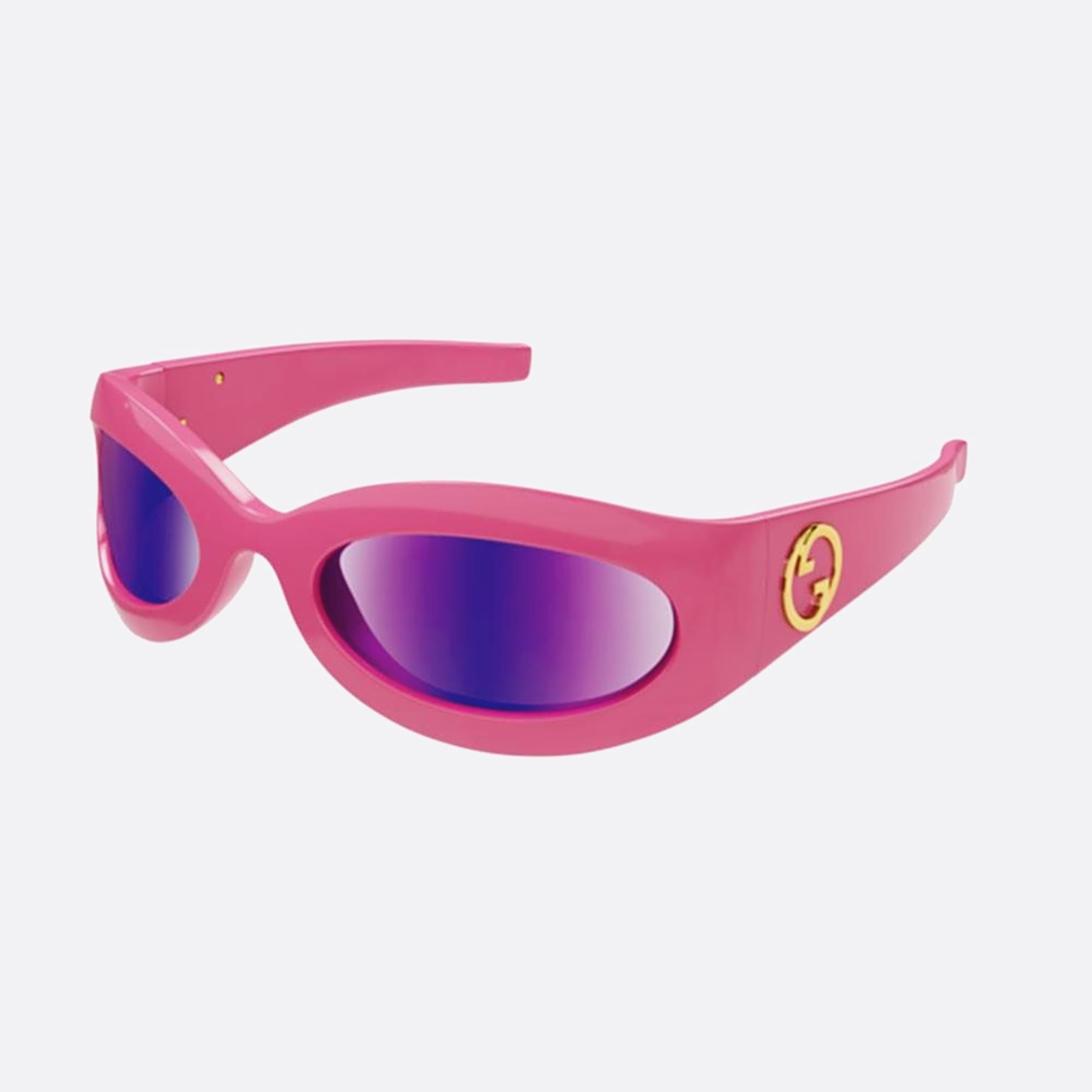 Gucci 60mm Red Geometric Women Sunglasses - Side View