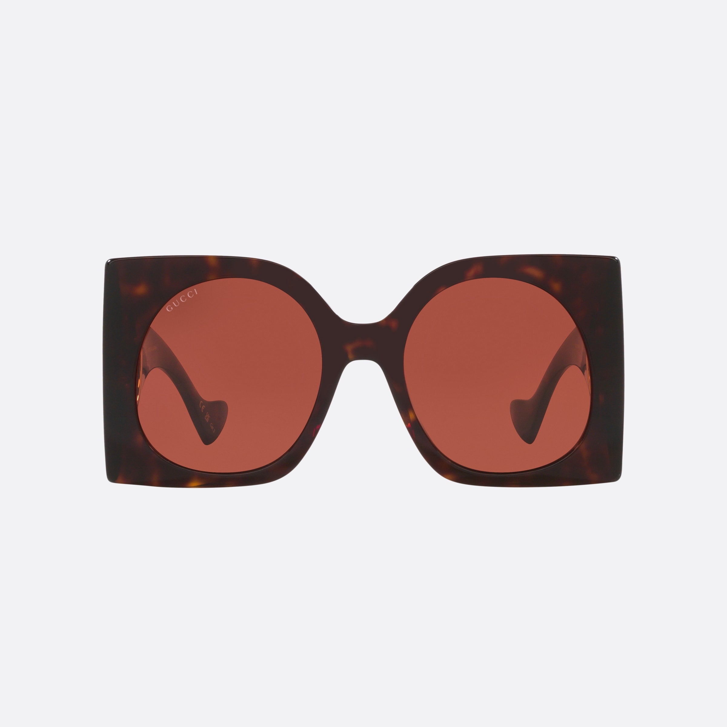 Gucci 55mm Bre Brown Butterfly Women Sunglasses - Side View