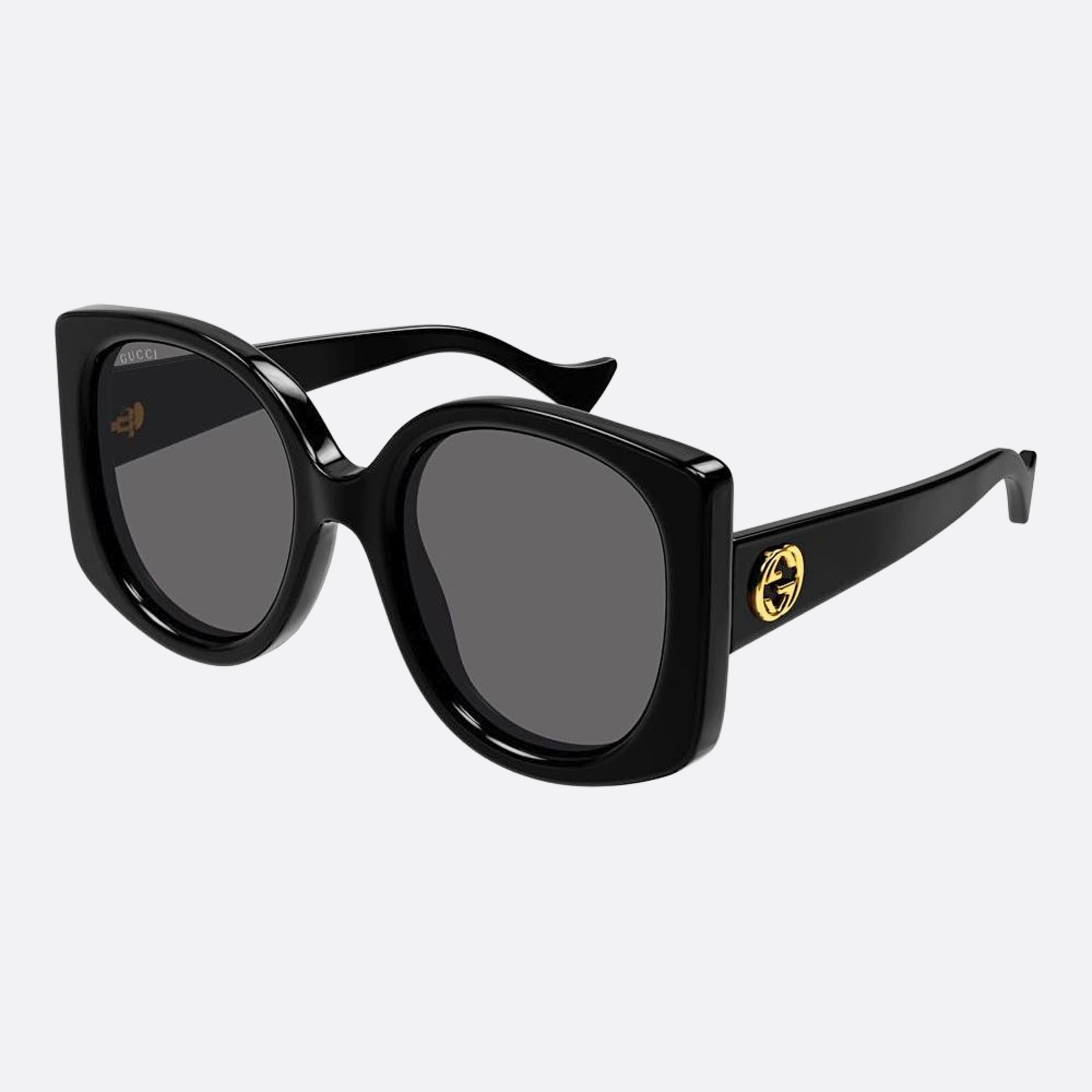 Gucci 53mm Black Butterfly Woman Sunglasses - Side View
