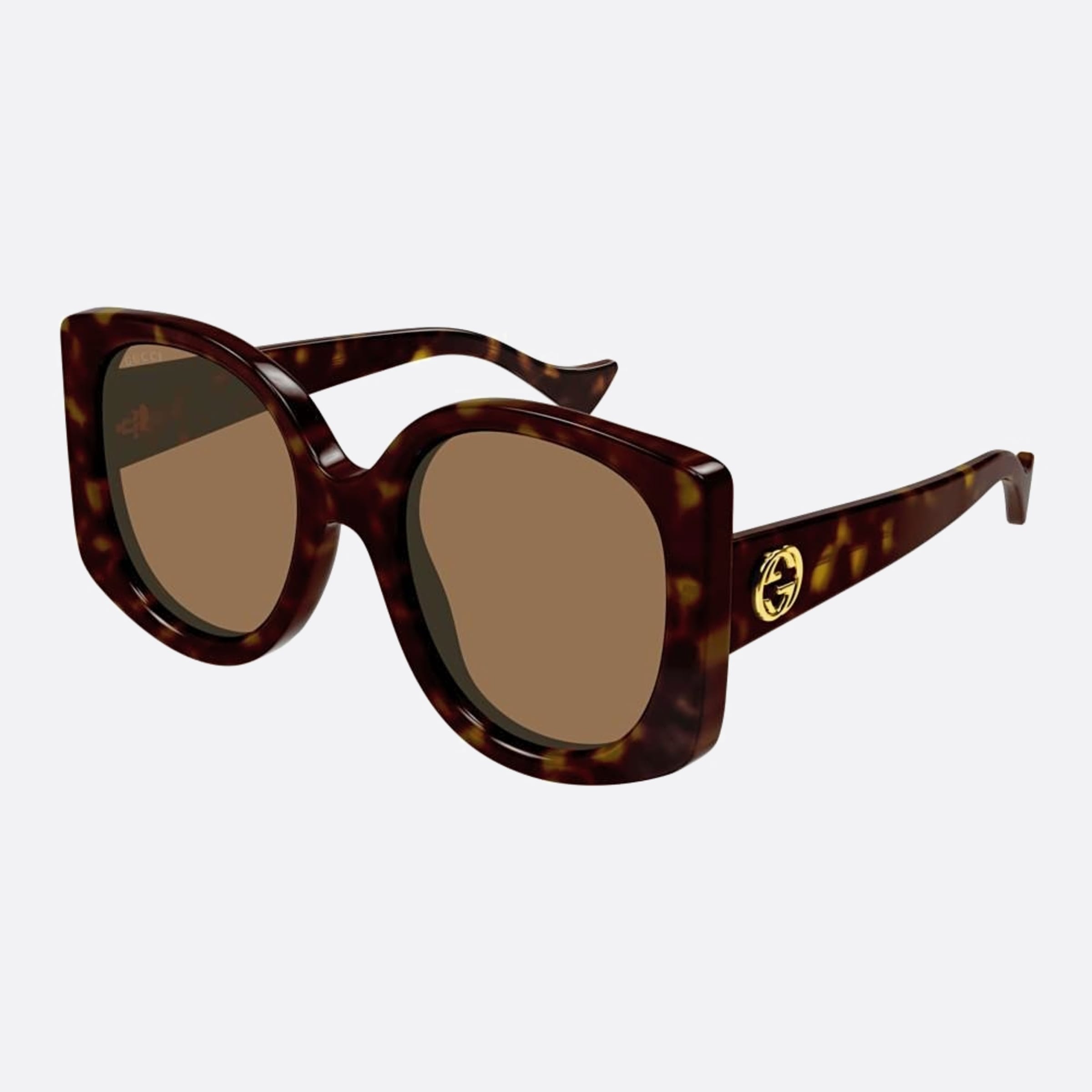 Gucci 56mm Gg1257sa Bre Havana Oversize Women Sunglasses - Side View