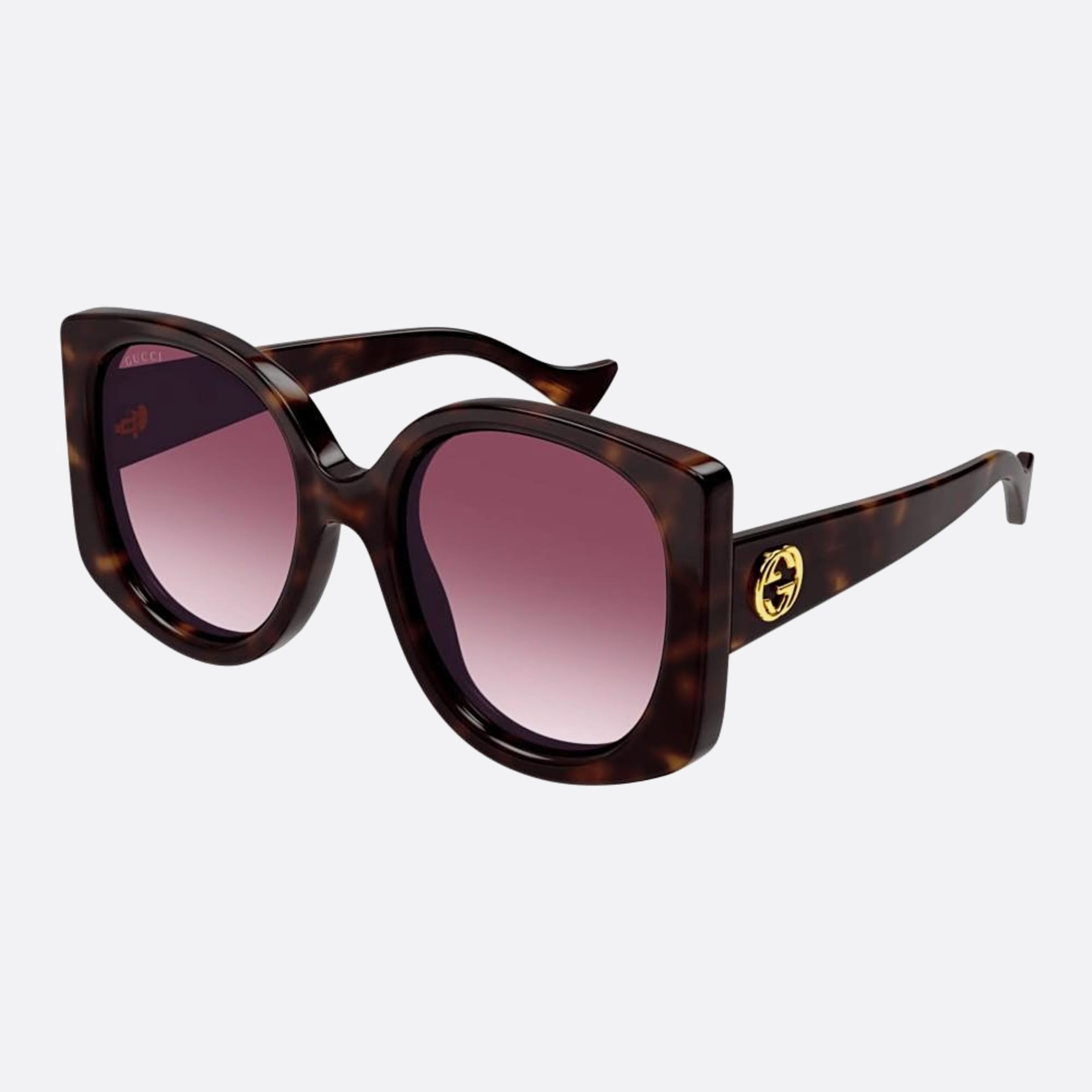 Gucci 56mm Gg1257sa Hio Havana Oversize Women Sunglasses - Side View