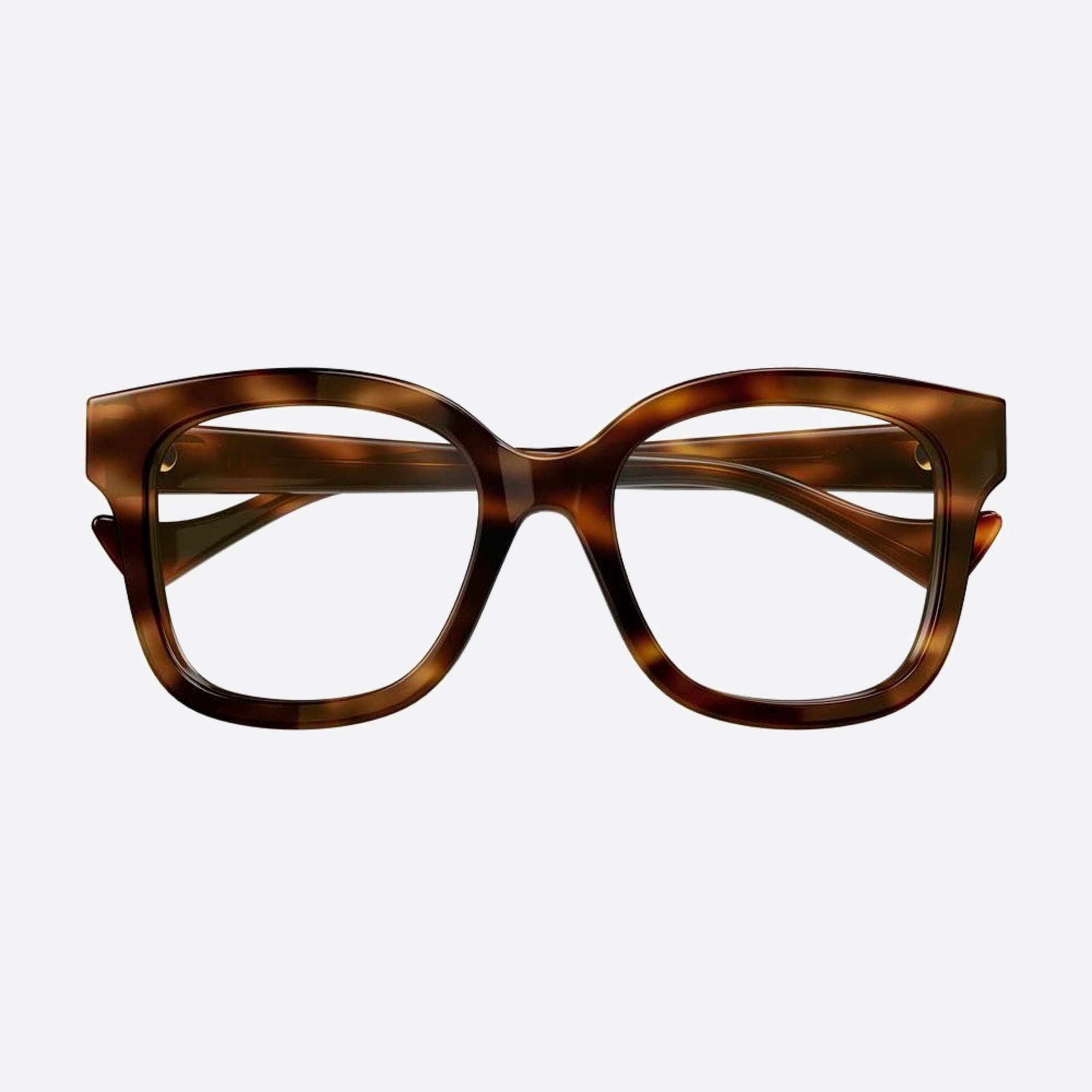 Gucci 53mm Drt Havana Geometric Woman Eyeglasses - Main View
