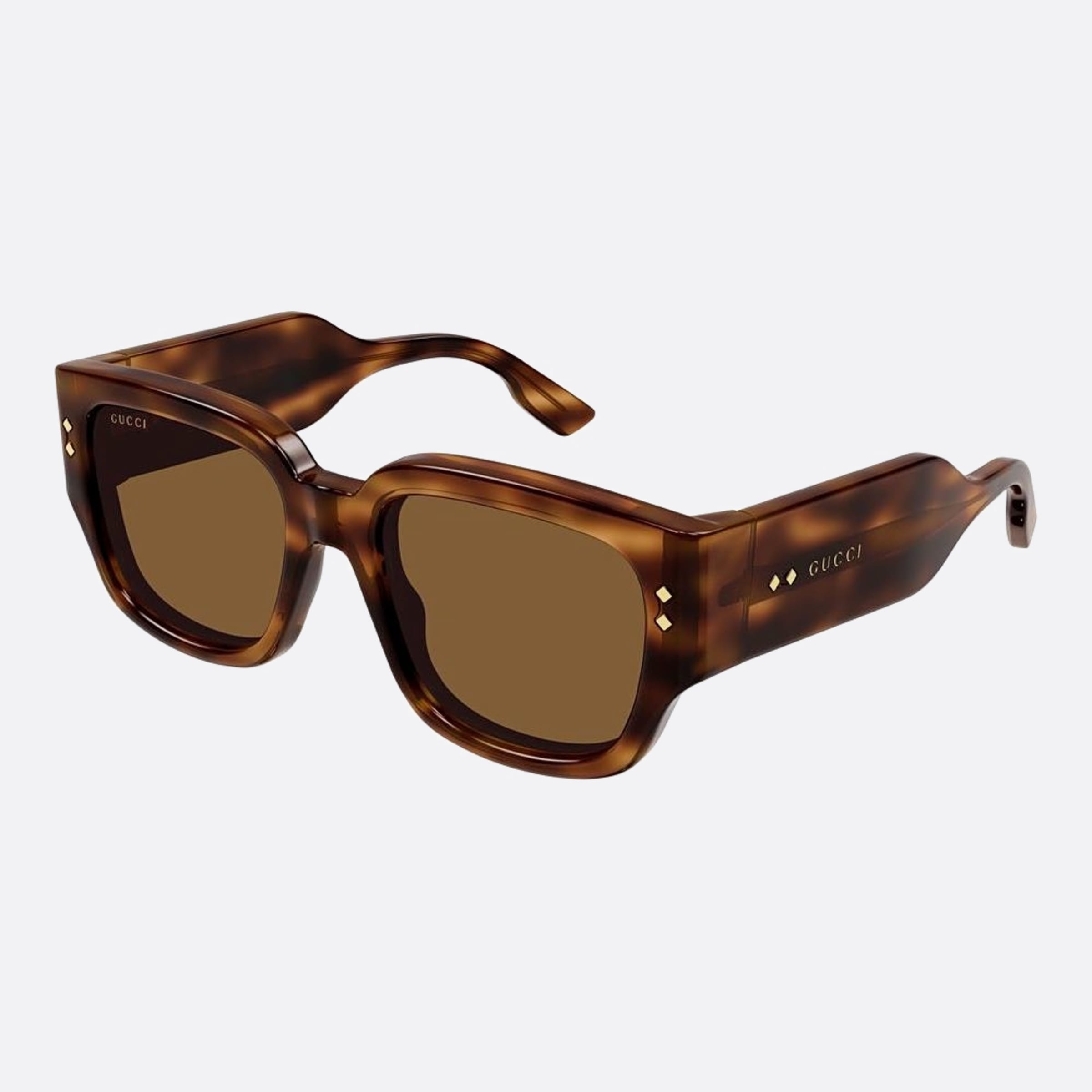 Gucci 54mm Bre Havana Squared Men Sunglasses - Side View