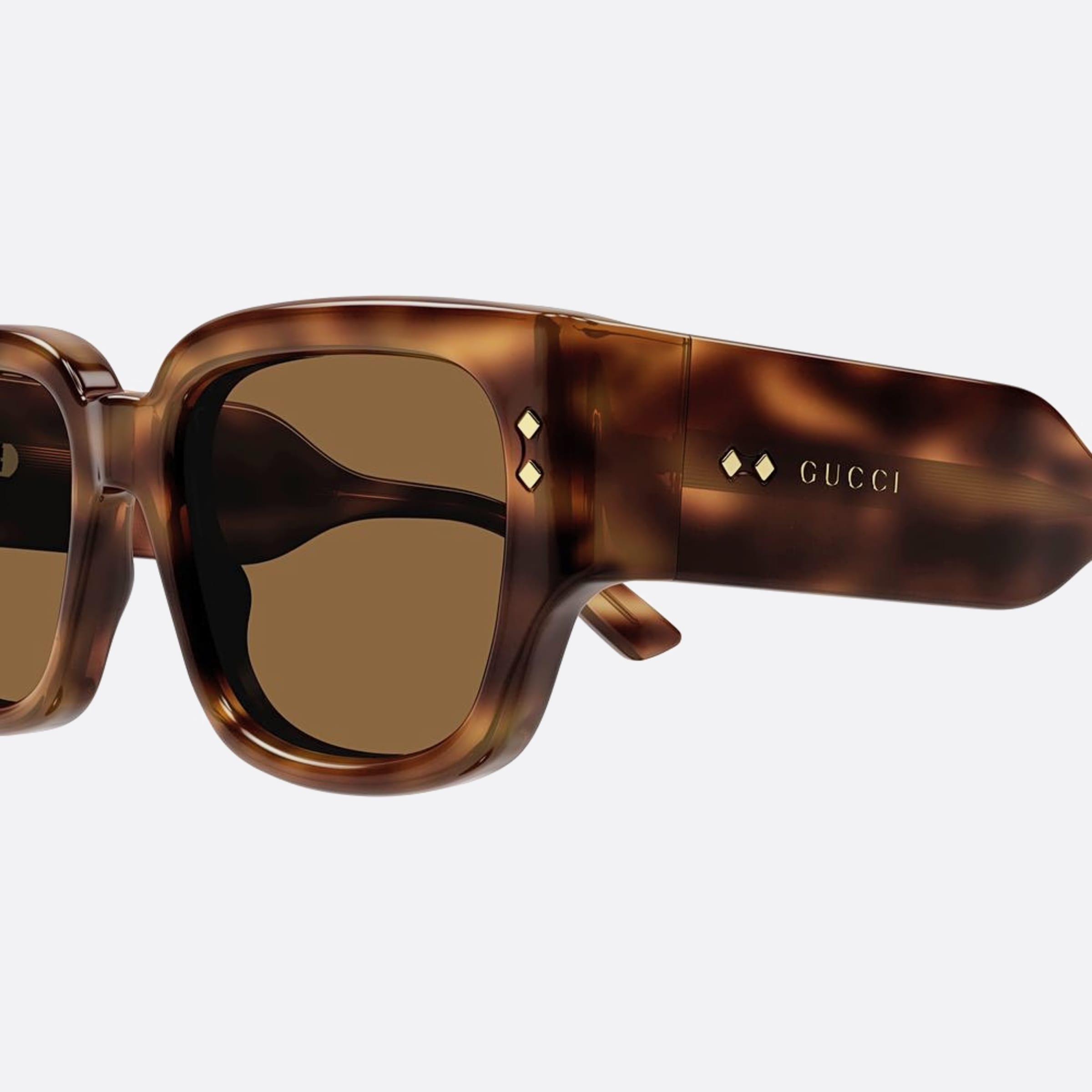 Gucci 54mm Bre Havana Squared Men Sunglasses - Detail View