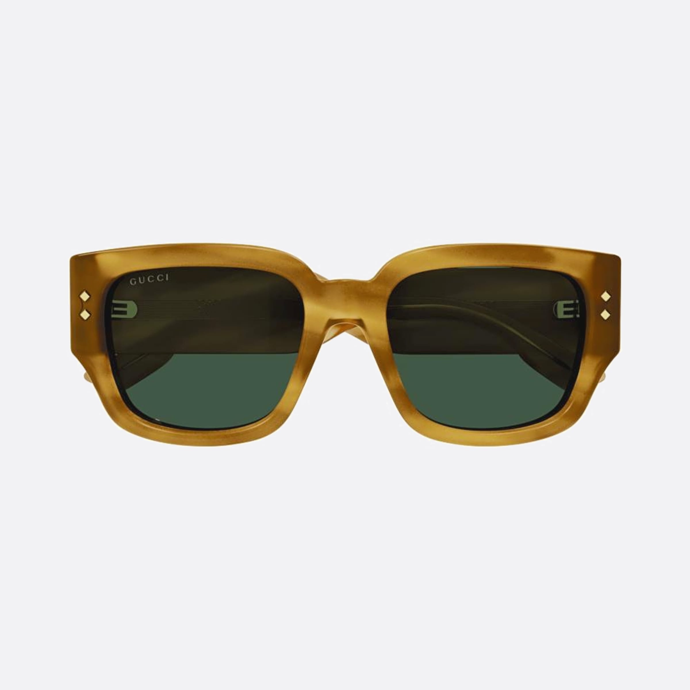 Gucci 54mm Nhh Brown Squared Men Sunglasses - Main View
