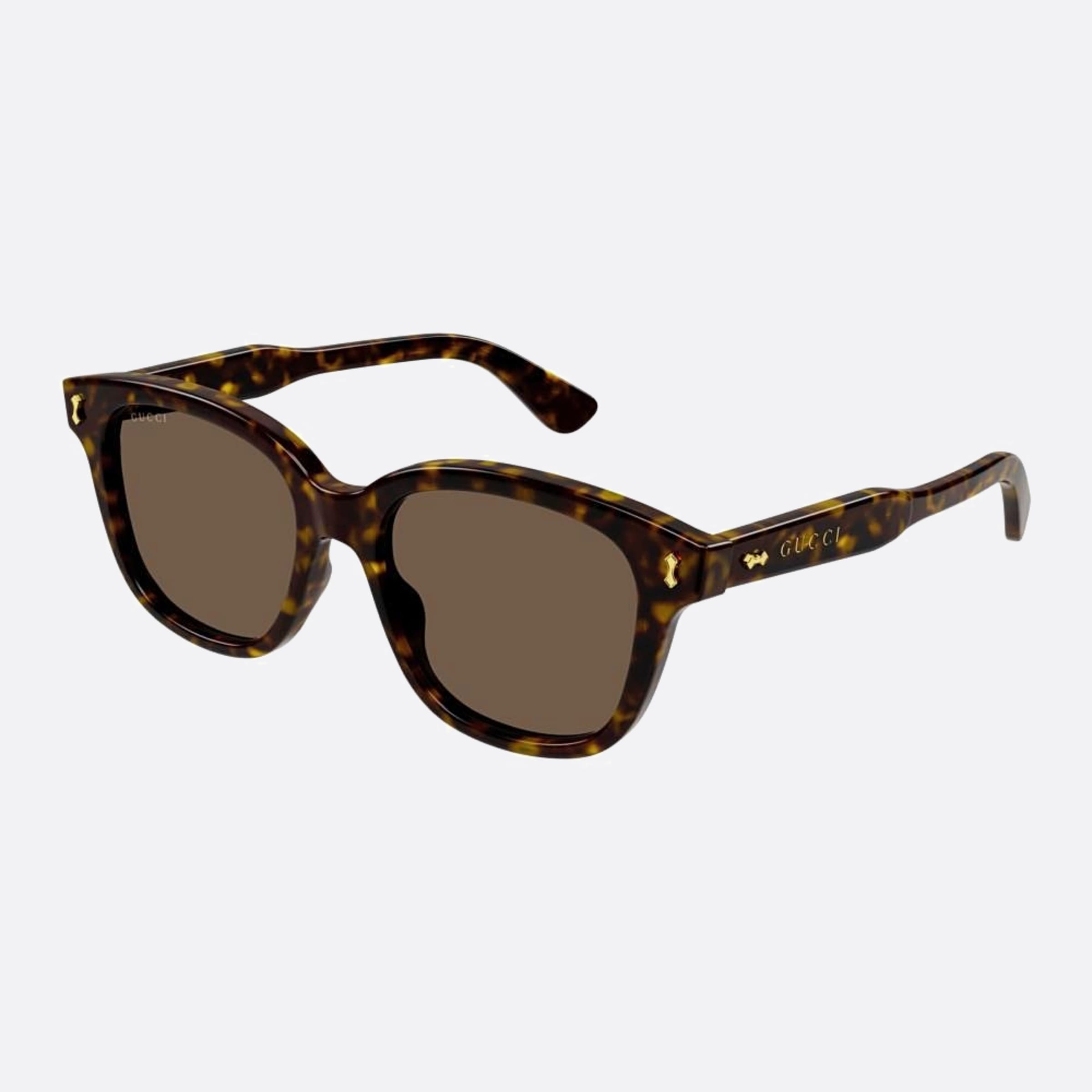 Gucci 52mm Havana Squared Man Sunglasses - Side View