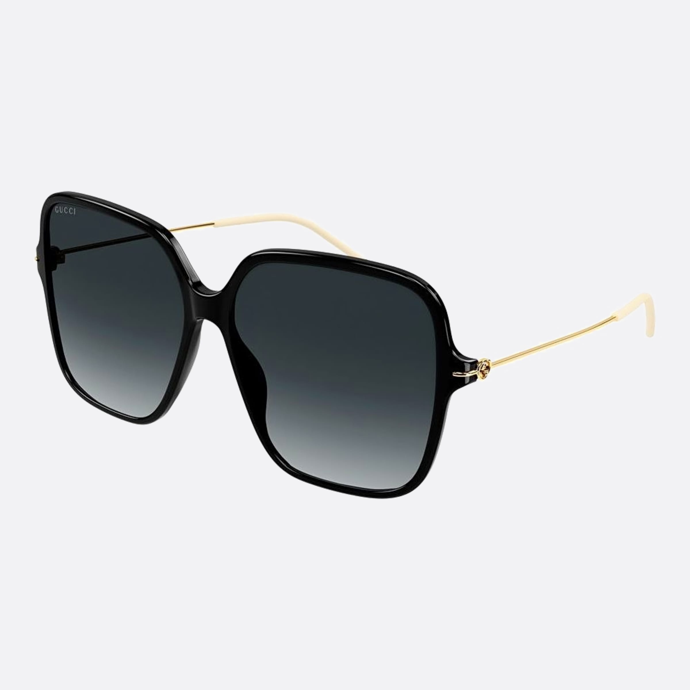 Gucci 60mm Black Geometric Women Sunglasses - Side View
