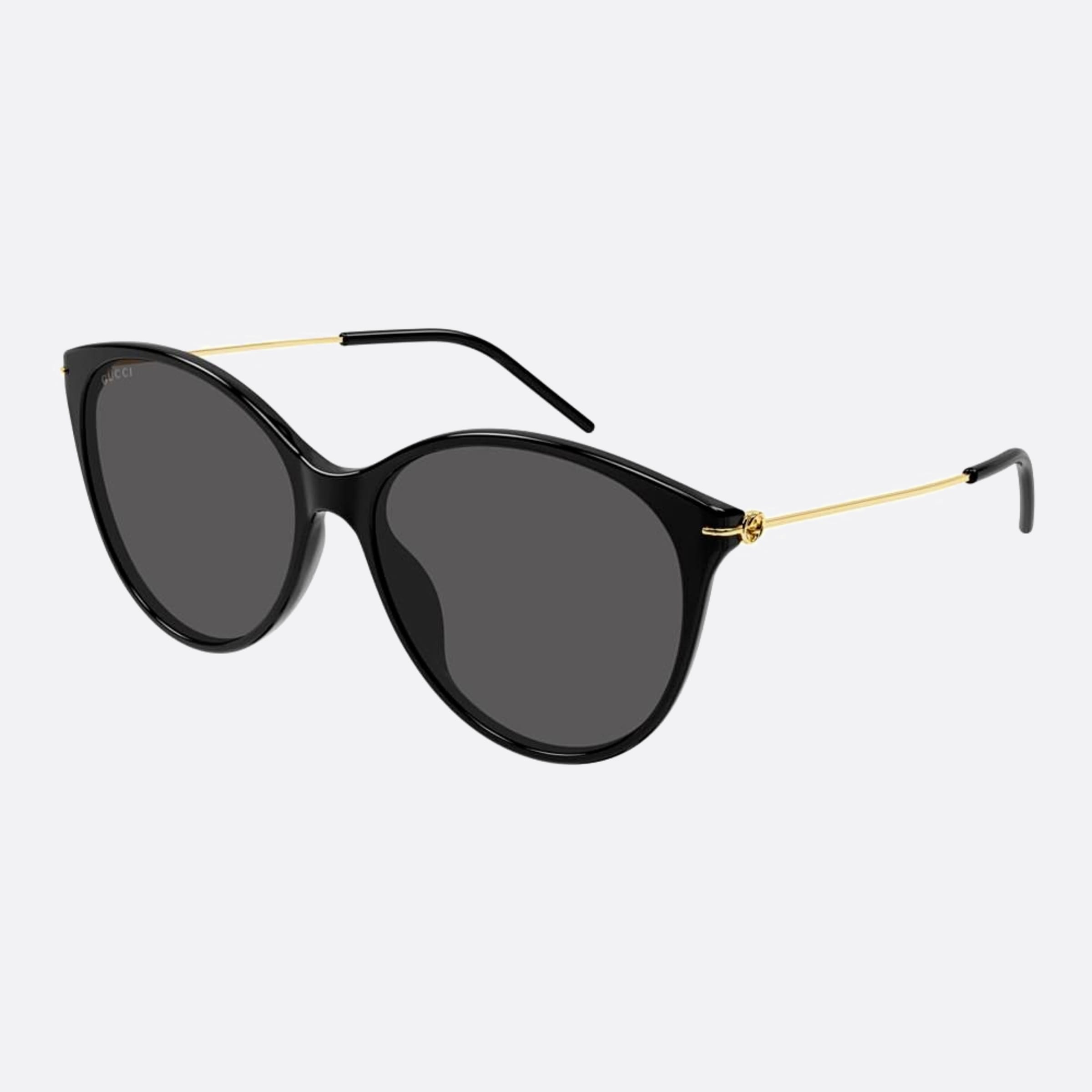 Gucci 58mm Gg1268sa Black Round Women Sunglasses - Side View