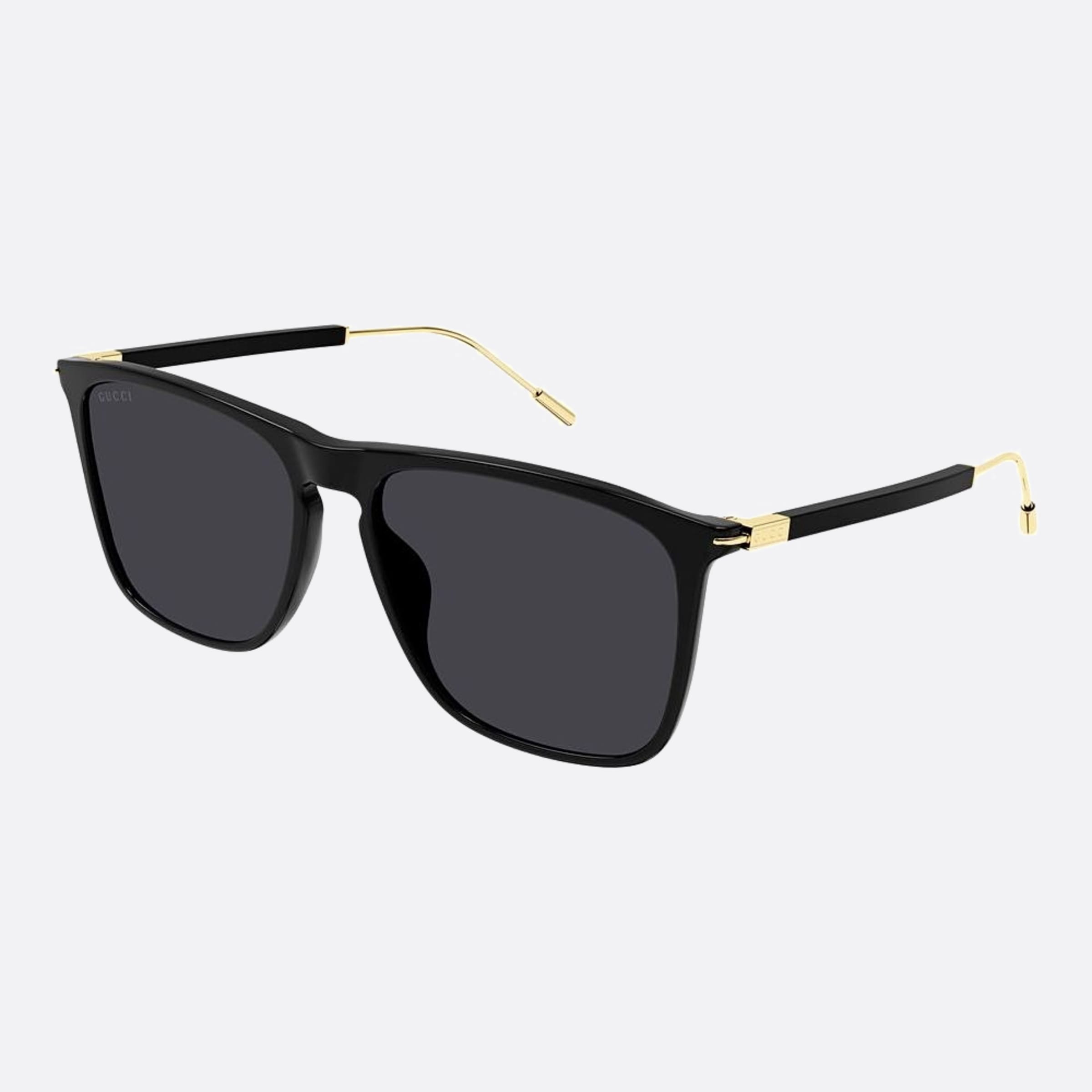 Gucci 58mm Black Squared Man Sunglasses - Side View