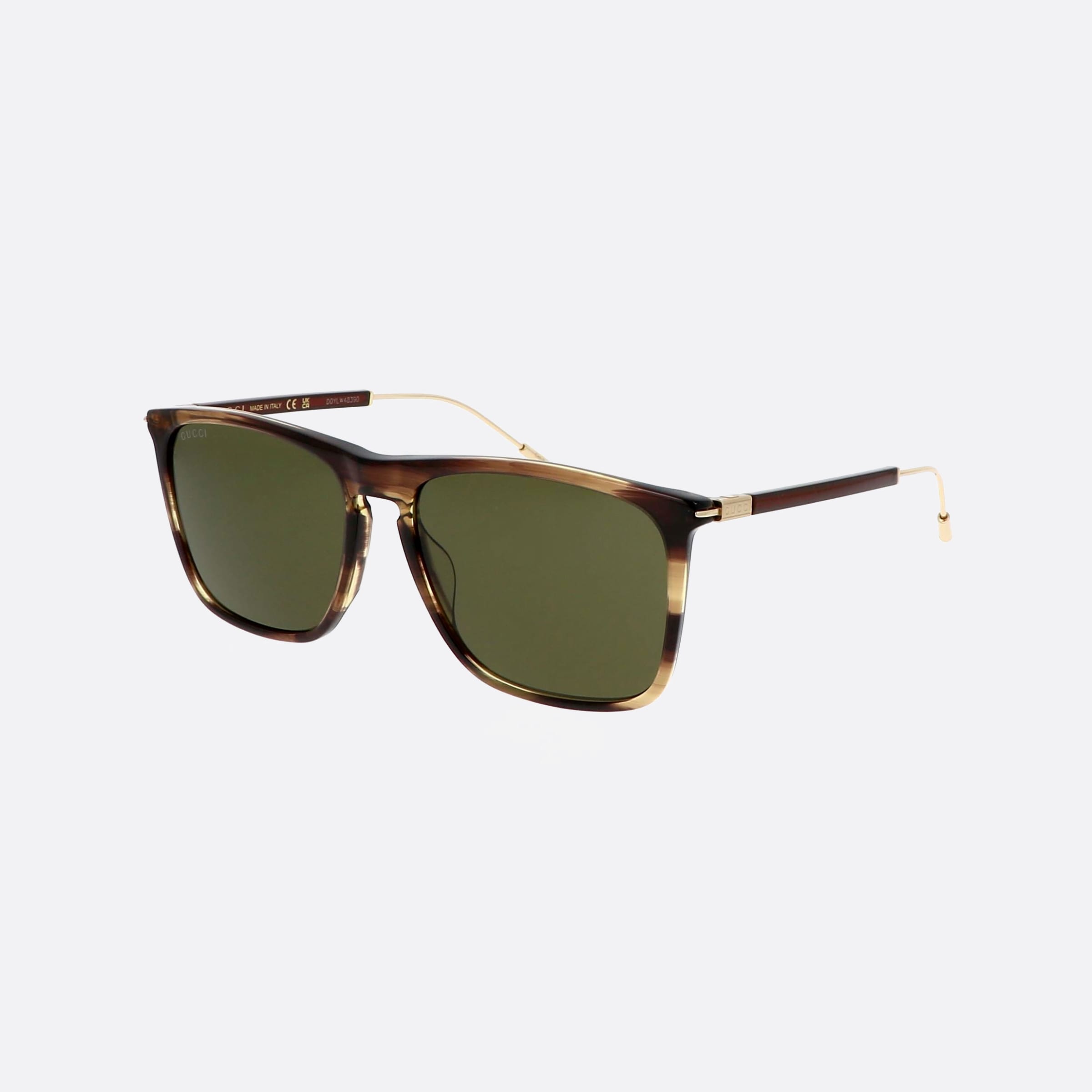 Gucci 58mm Yun Brown Squared Man Sunglasses - Main View