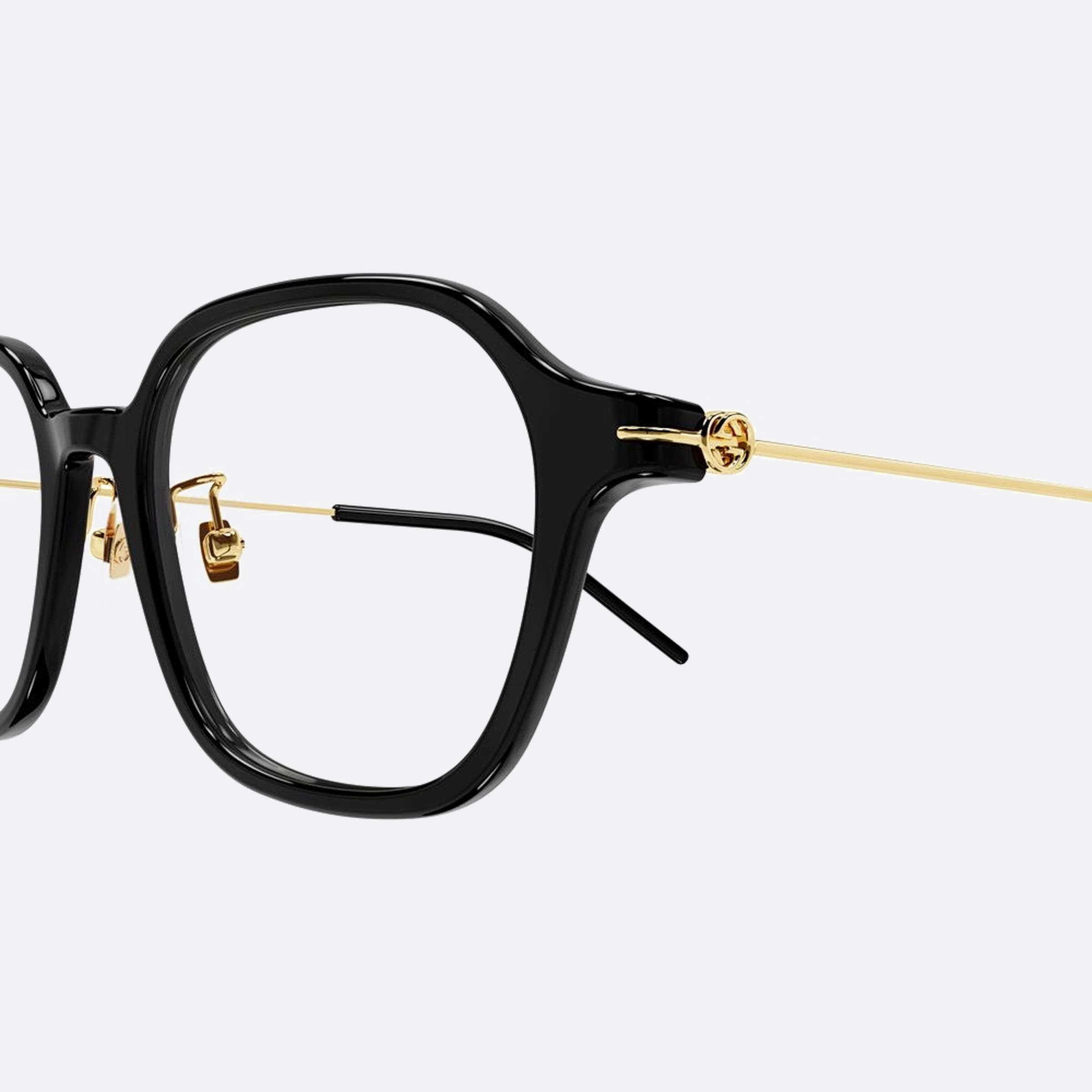 Gucci 52mm Gg1277oa Black Geometric Women Eyeglasses - Detail View