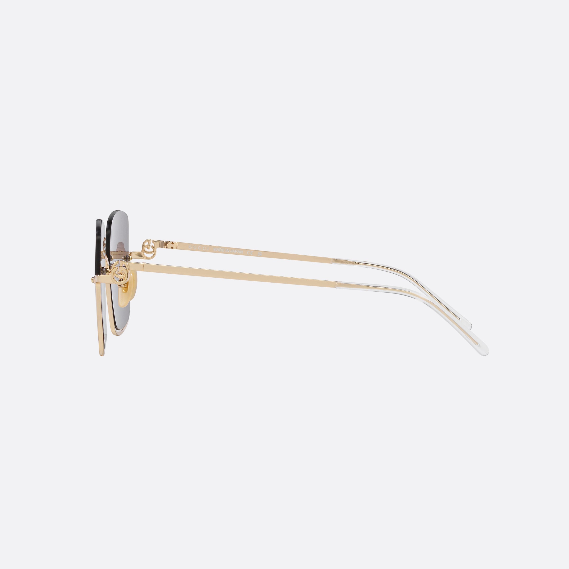 Gucci 54mm Gold Rectangle Woman Sunglasses - Detail View