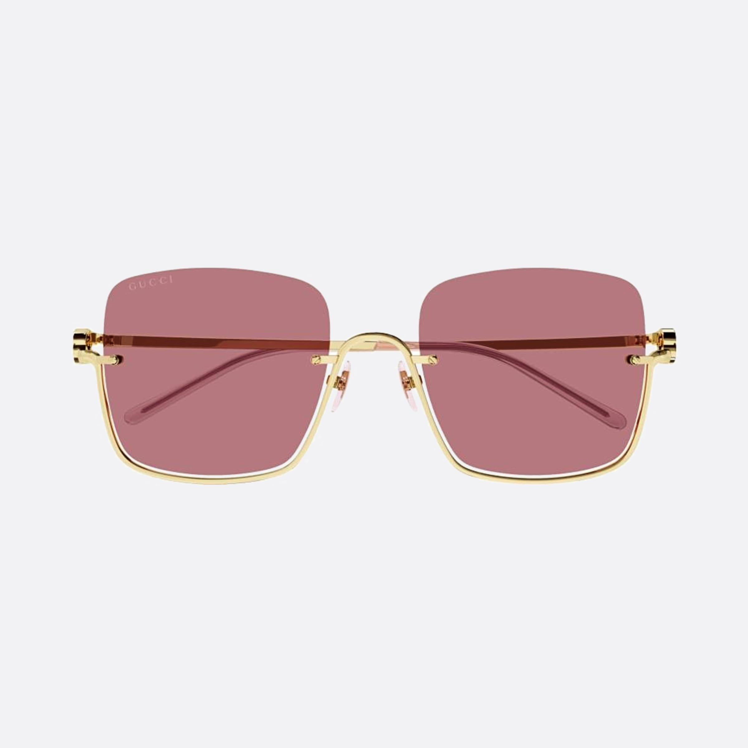 Gucci 54mm Tju Gold Geometric Woman Sunglasses - Main View