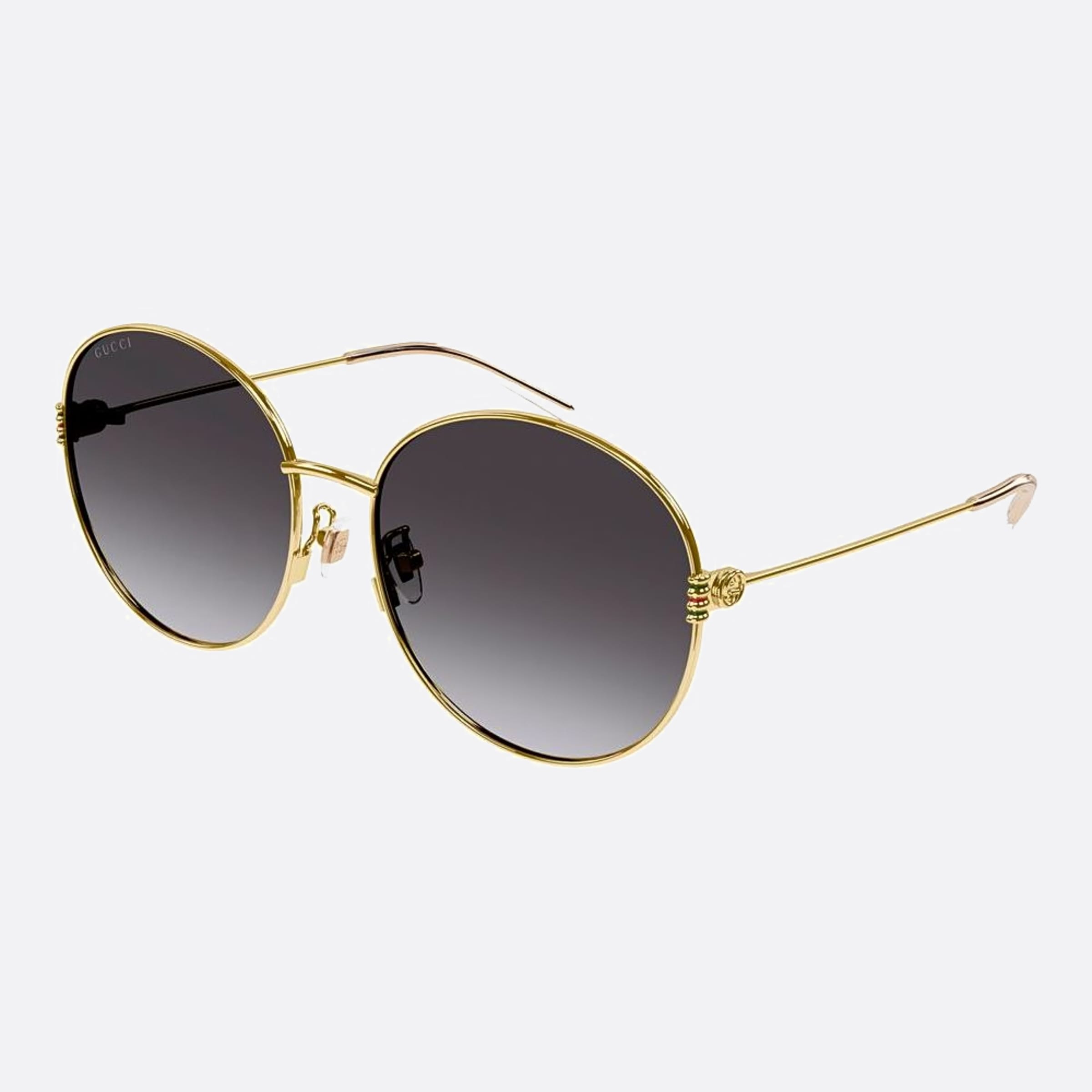 Gucci 60mm Gg1281sk Black Round Woman Sunglasses - Side View