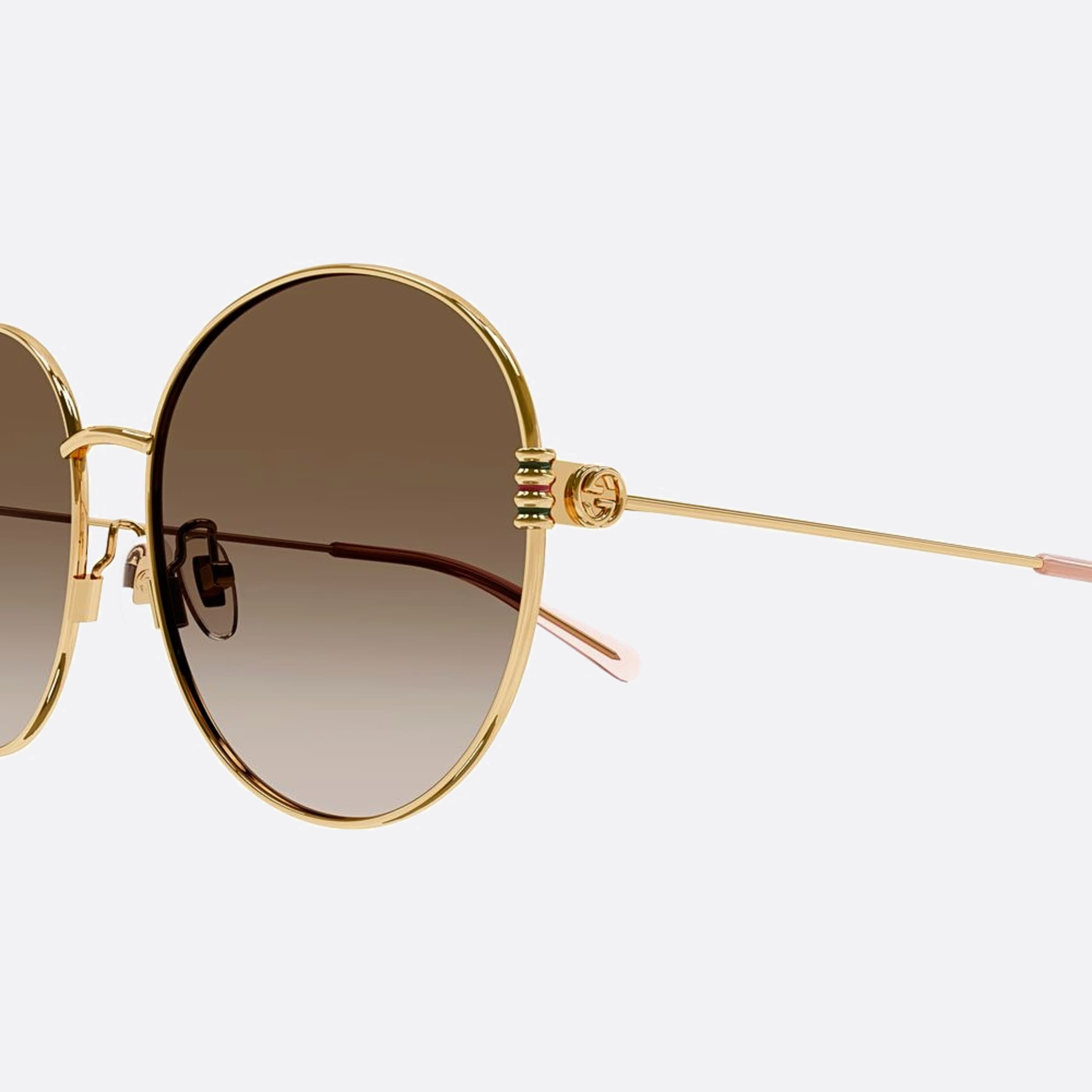 Gucci 60mm Gg1281sk Gold Round Woman Sunglasses - Lifestyle Shot