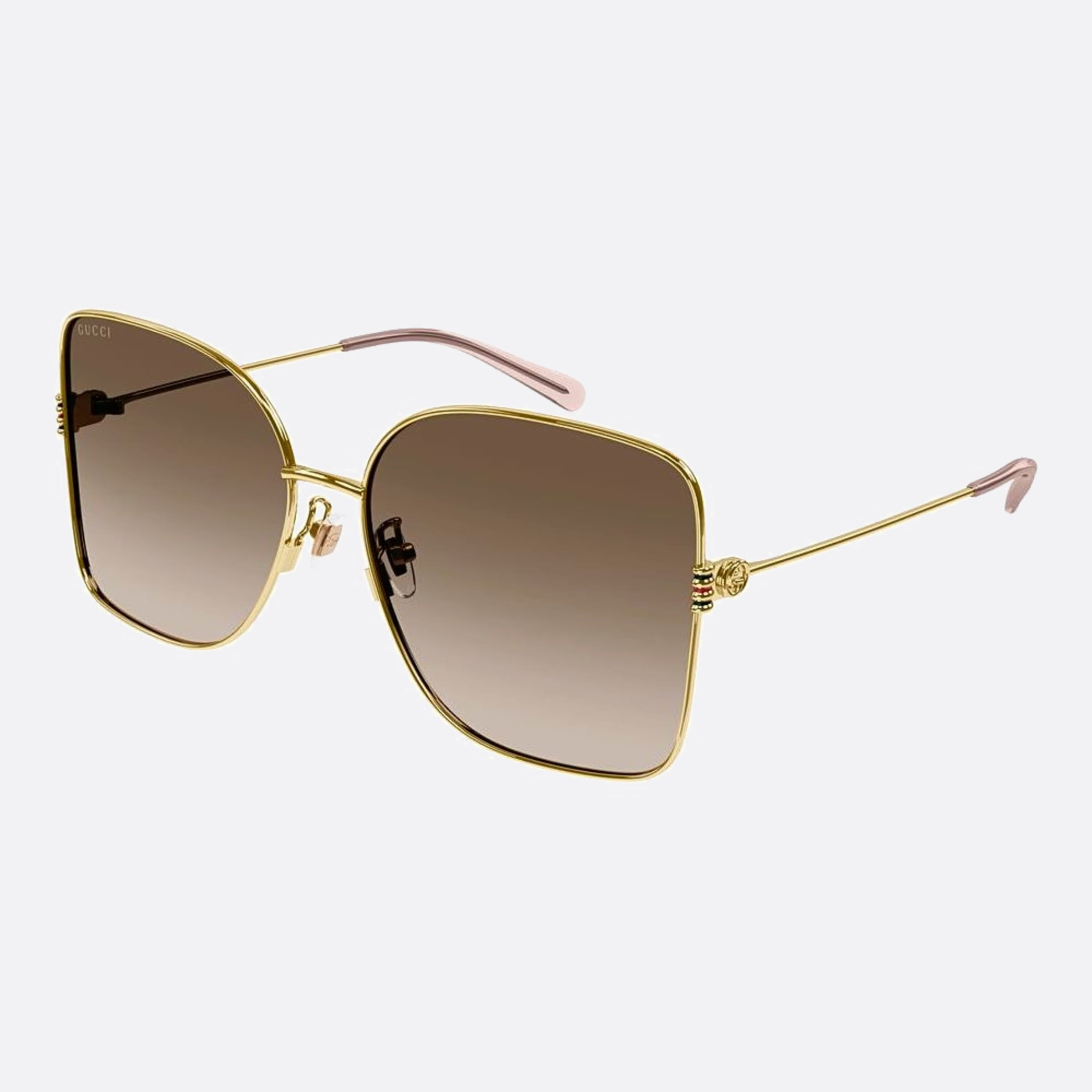 Gucci 62mm Gg1282sa Gold Geometric Woman Sunglasses - Side View