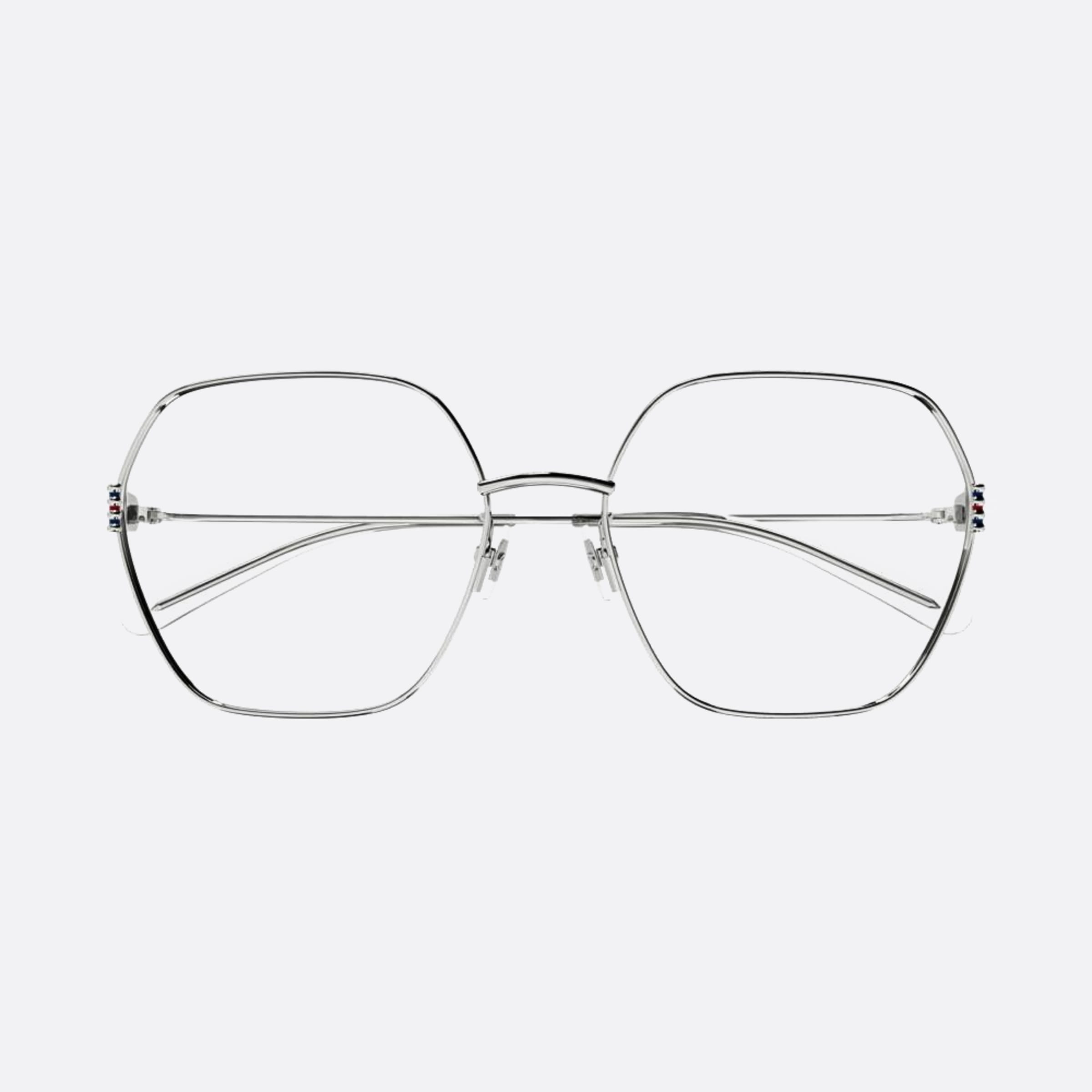 Gucci 59mm Silver Oversize Woman Eyeglasses - Main View