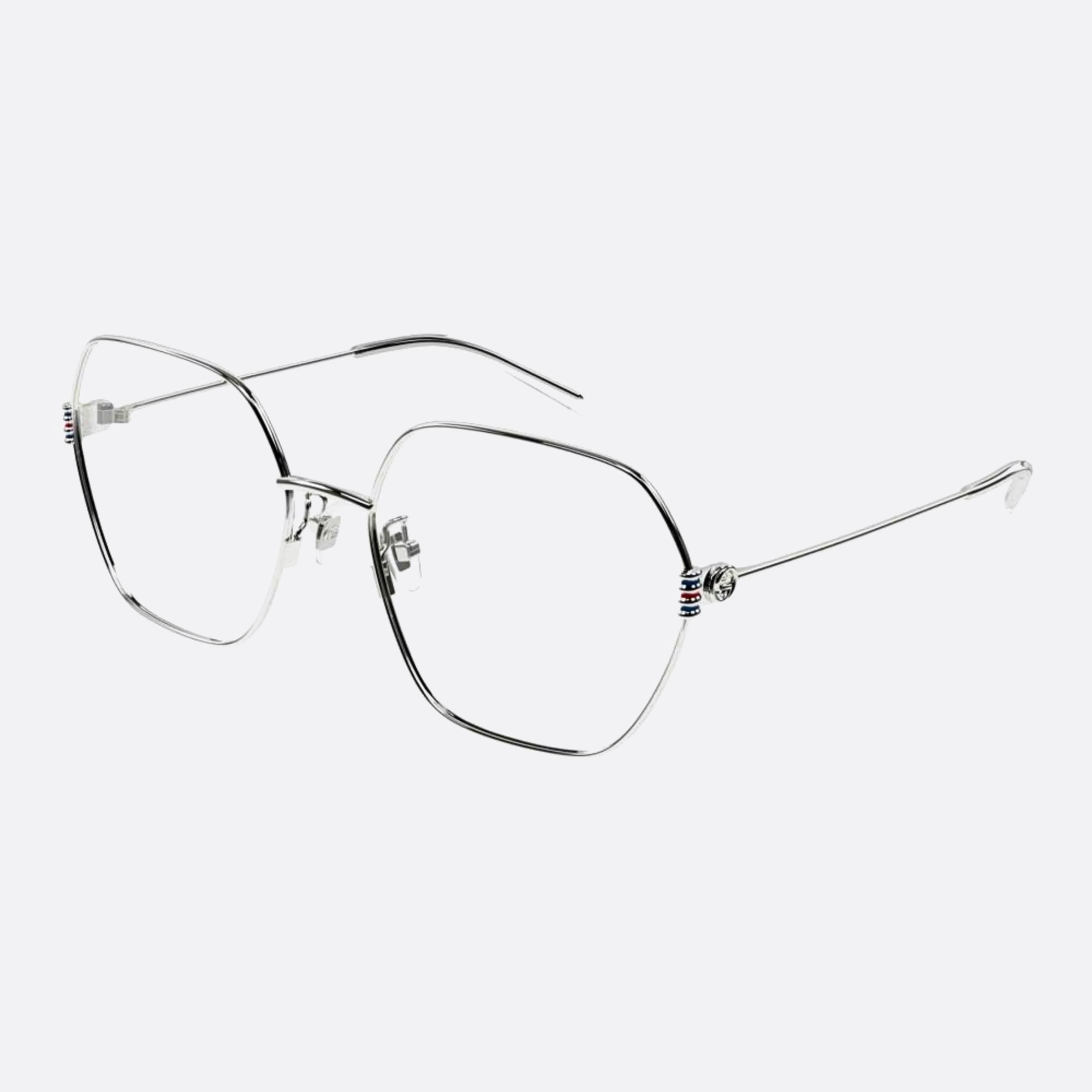 Gucci 59mm Silver Oversize Woman Eyeglasses - Side View