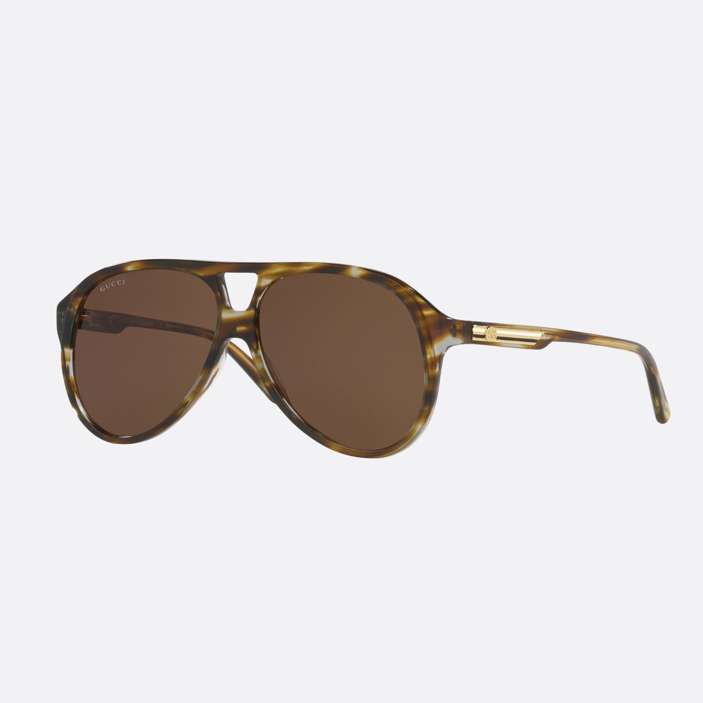 Gucci 59mm Tortoise Rectangle Men Sunglasses - Main View