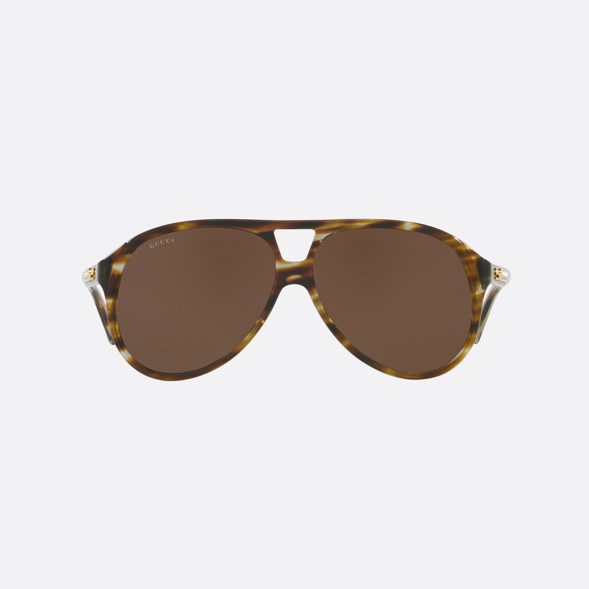 Gucci 59mm Tortoise Rectangle Men Sunglasses - Side View