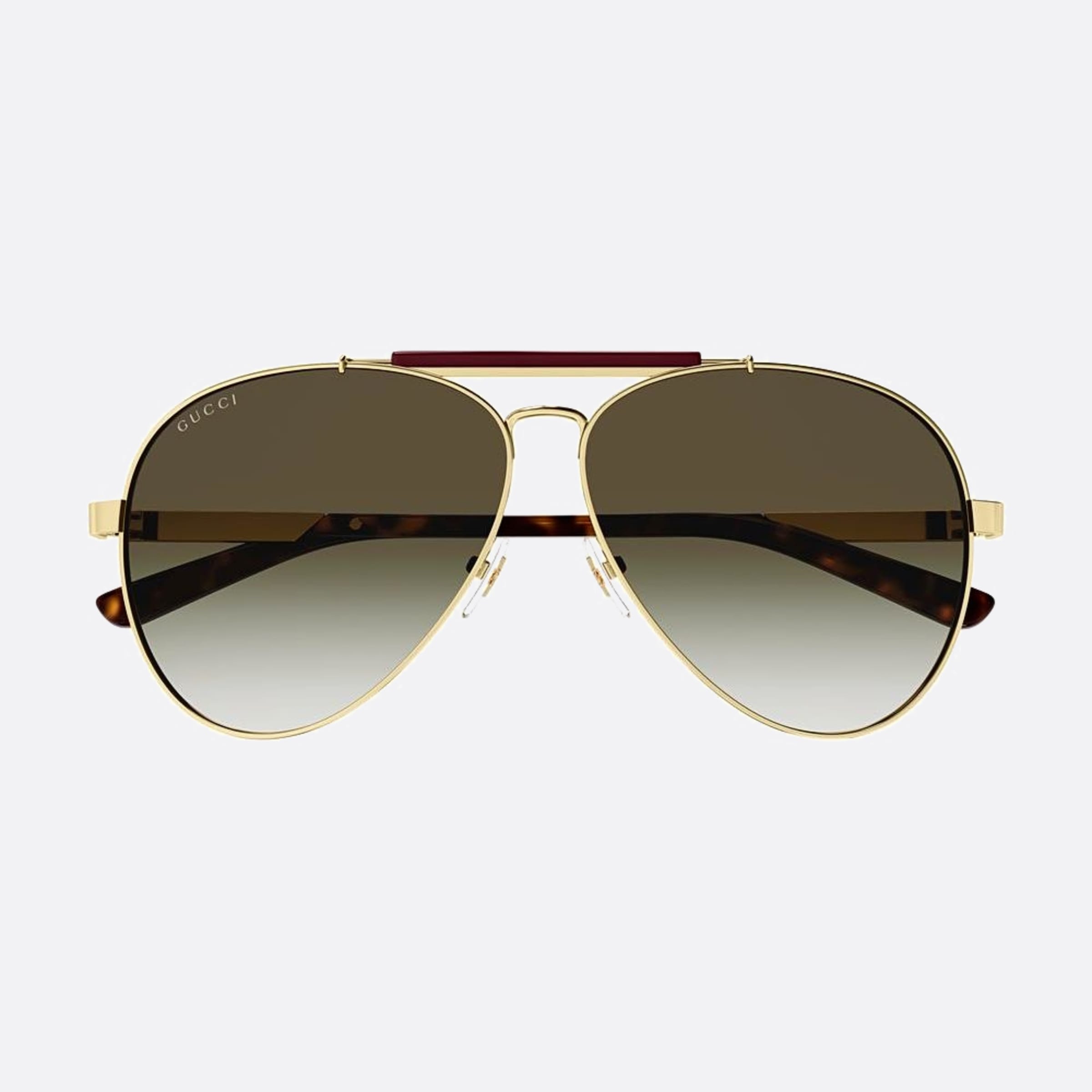 Gucci 61mm Gold Pilot Men Sunglasses - Main View