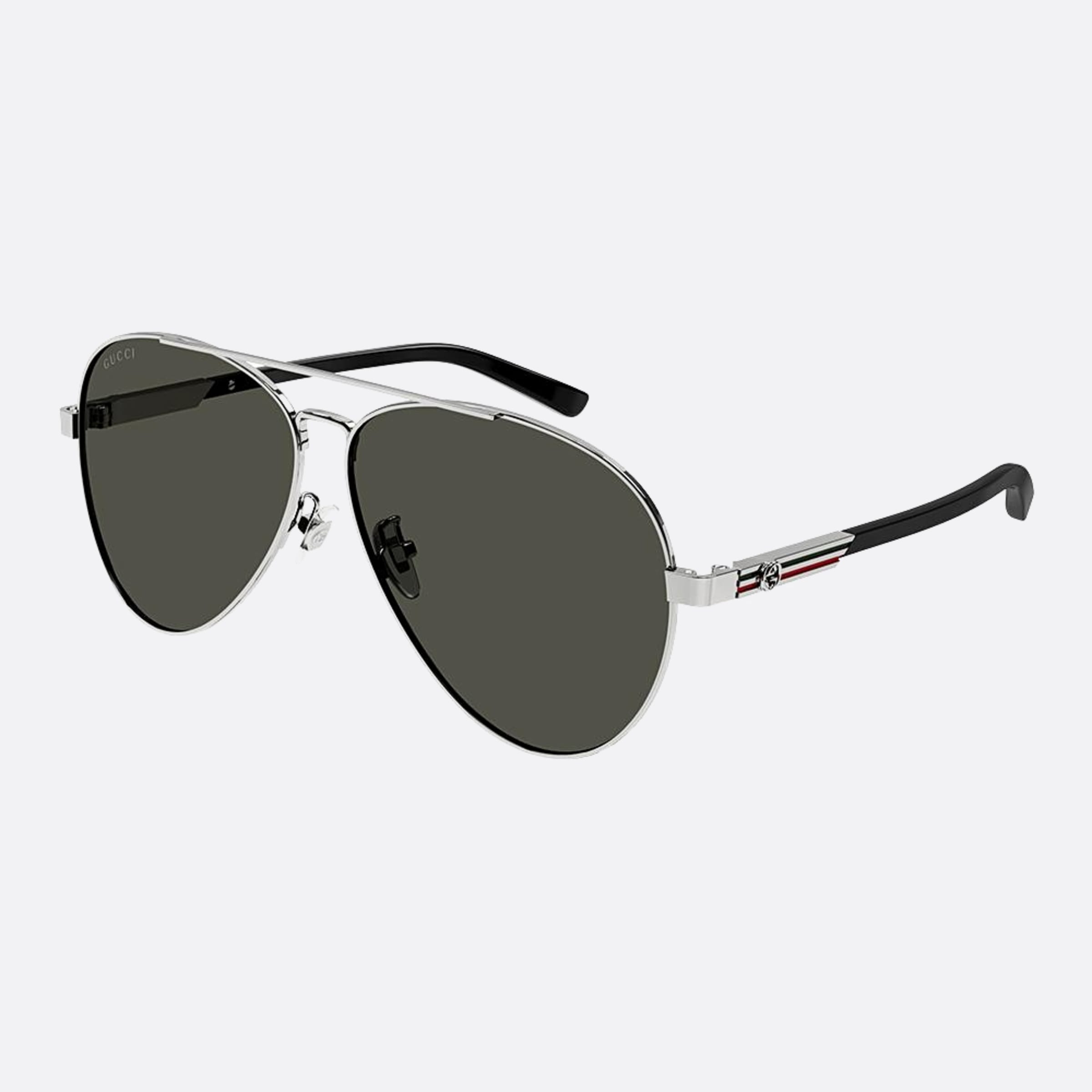 Gucci 61mm Gg1288sa Sig Silver Oversize Men Sunglasses - Side View