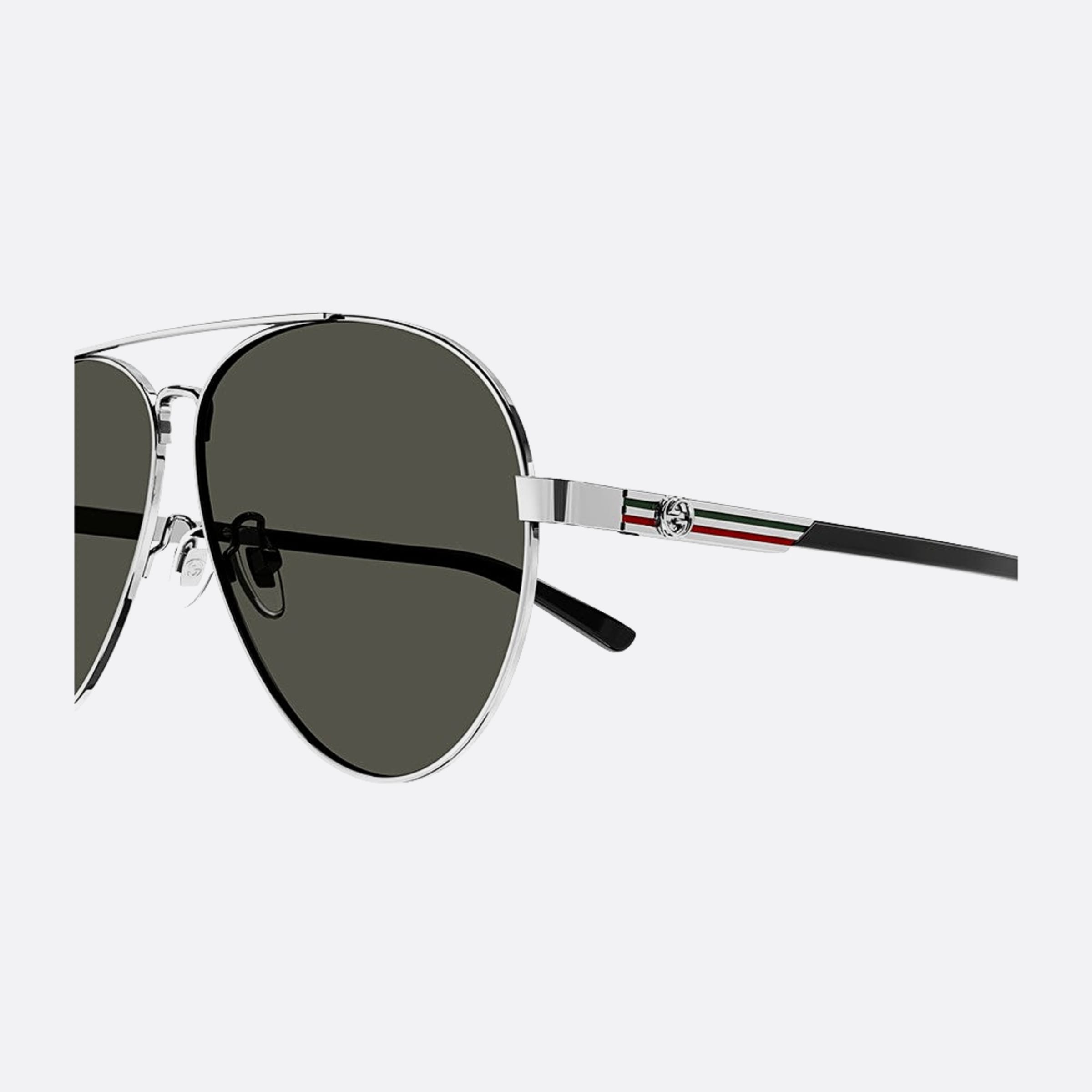Gucci 61mm Gg1288sa Sig Silver Oversize Men Sunglasses - Detail View