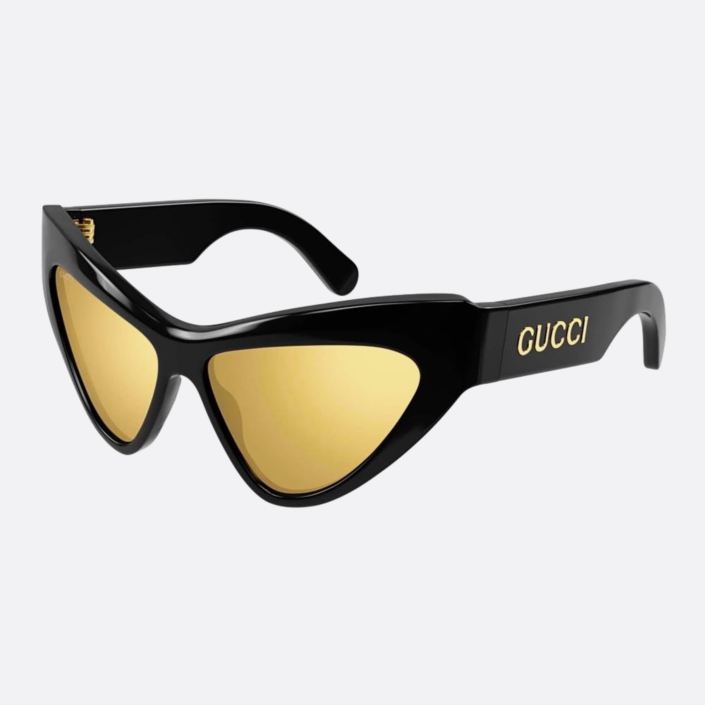 Gucci 57mm Black Cat Eye Women Sunglasses - Side View