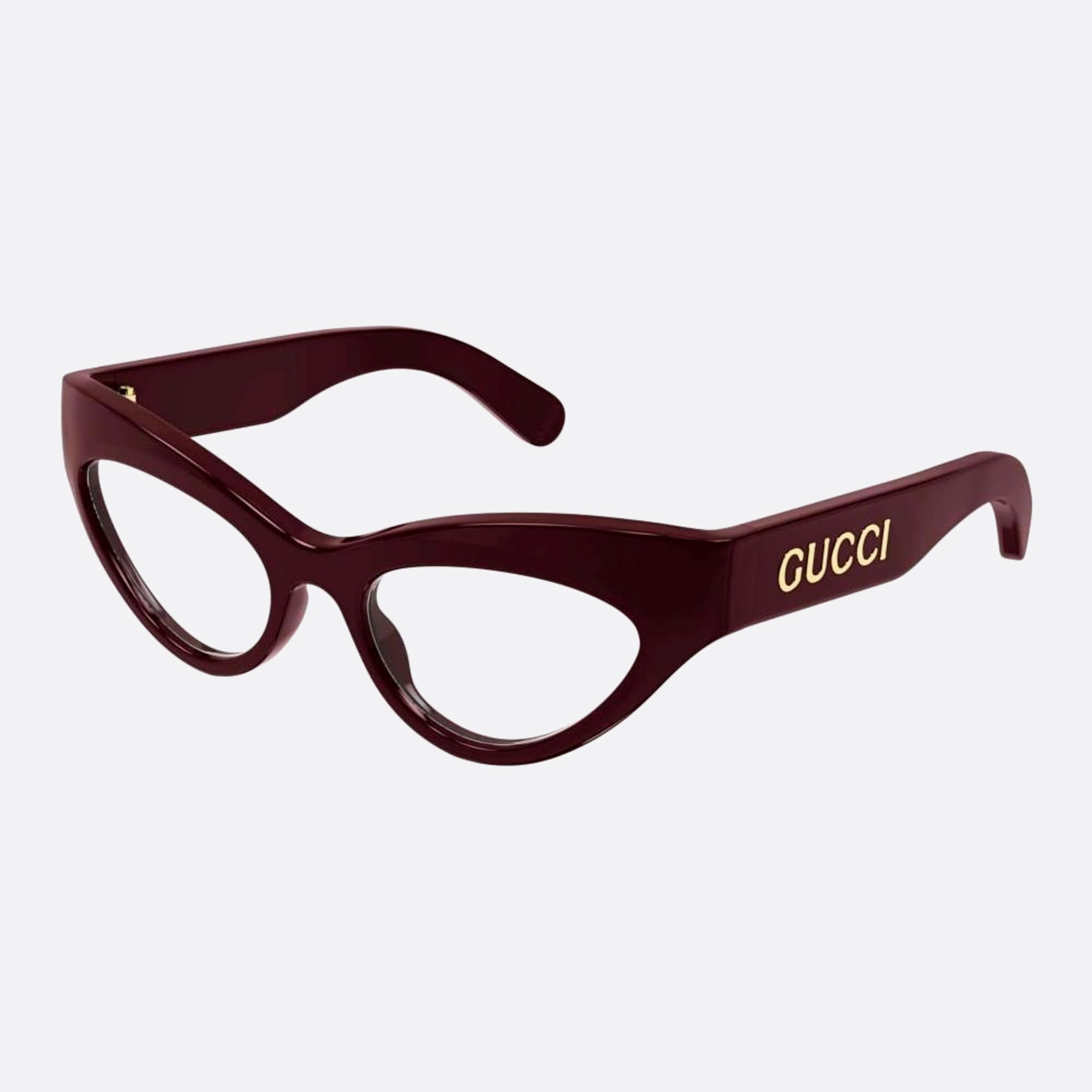 Gucci 53mm Red Cat Eye Woman Eyeglasses - Side View
