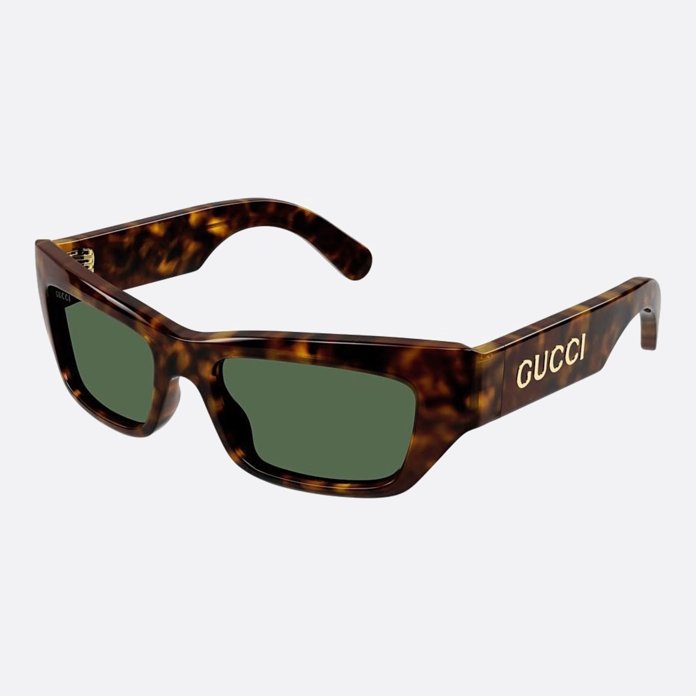 Gucci 55mm Swe Havana Geometric Man Sunglasses - Side View