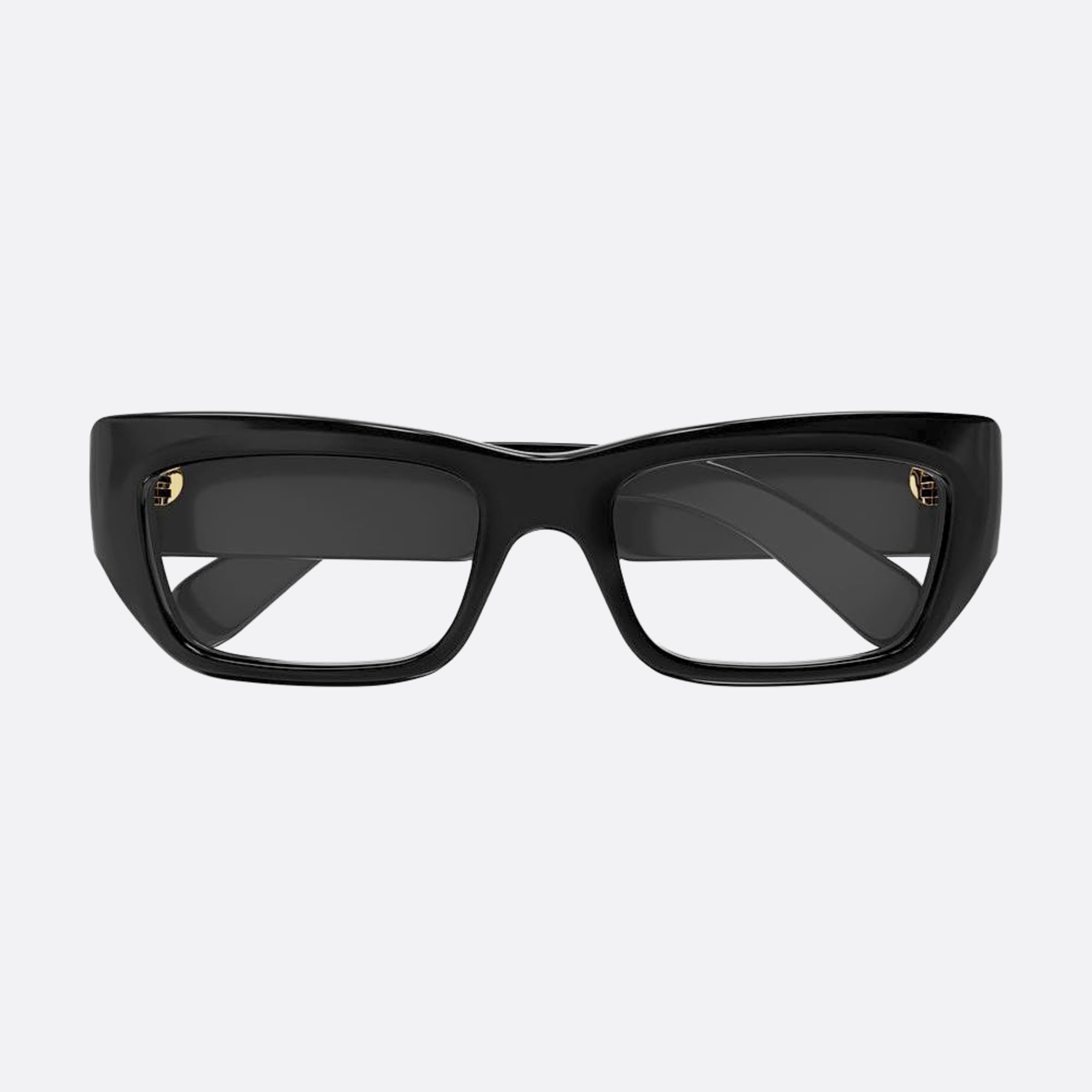 Gucci 53mm Black Geometric Man Eyeglasses - Main View