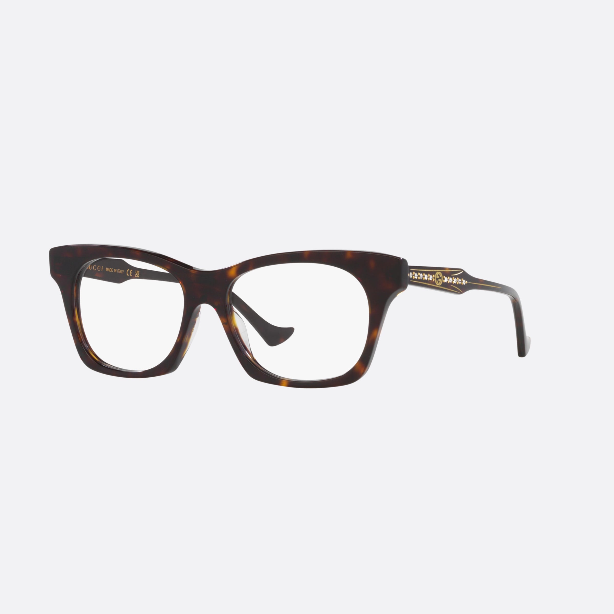 Gucci 55mm Havana Cat Eye Woman Eyeglasses - Main View