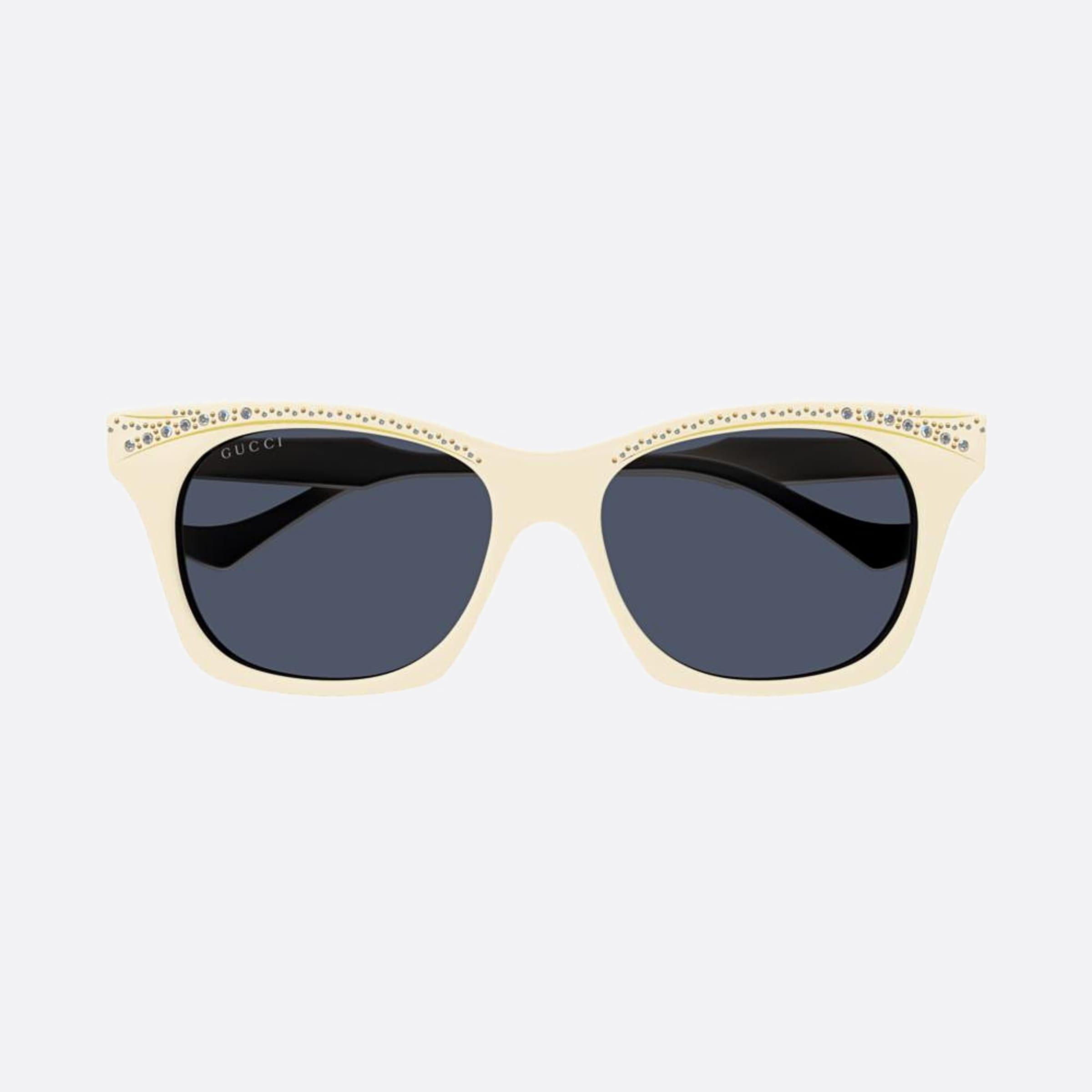 Gucci 55mm White Squared Women Sunglasses - Main View