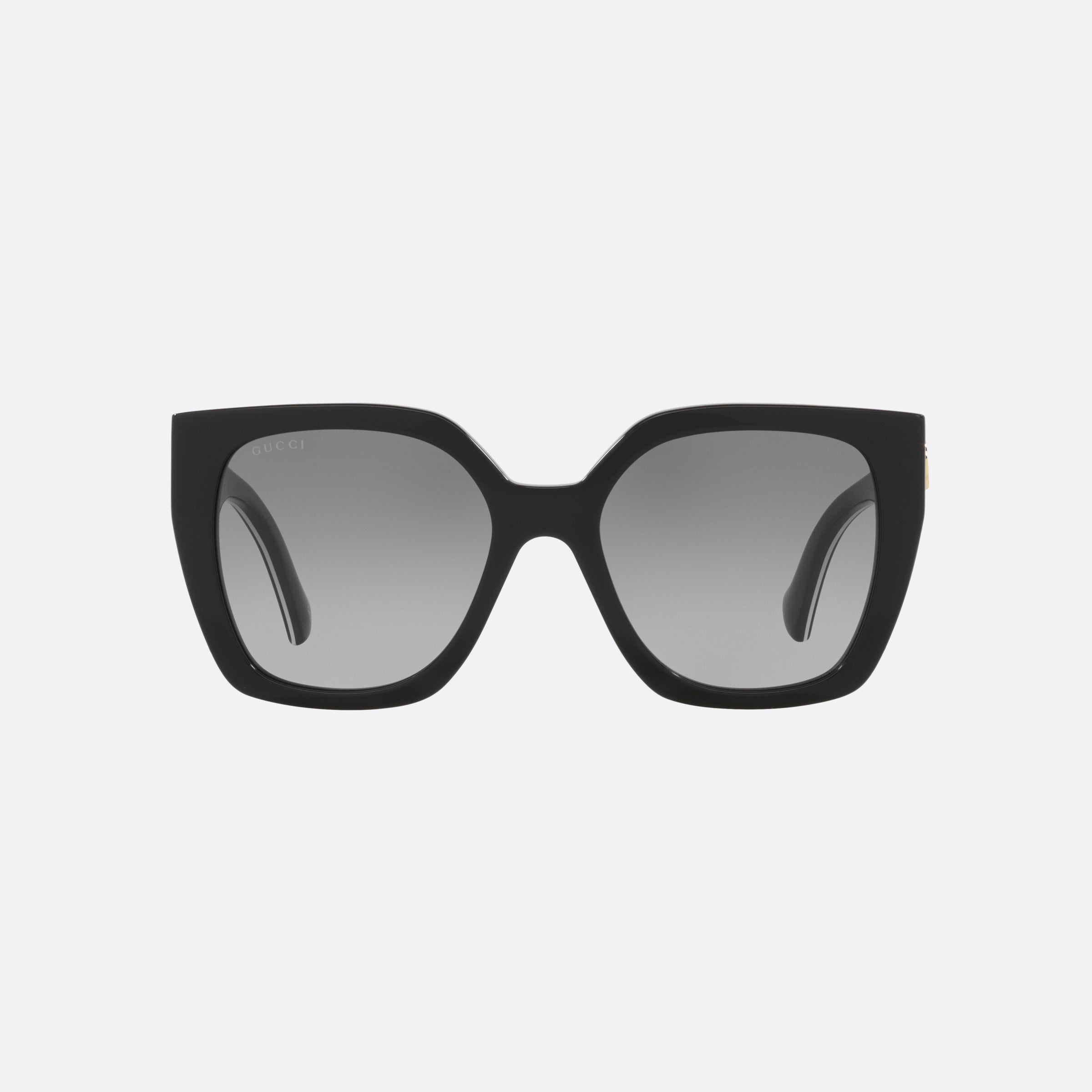 Gucci 55mm Mhi Black Butterfly Woman Sunglasses - Side View