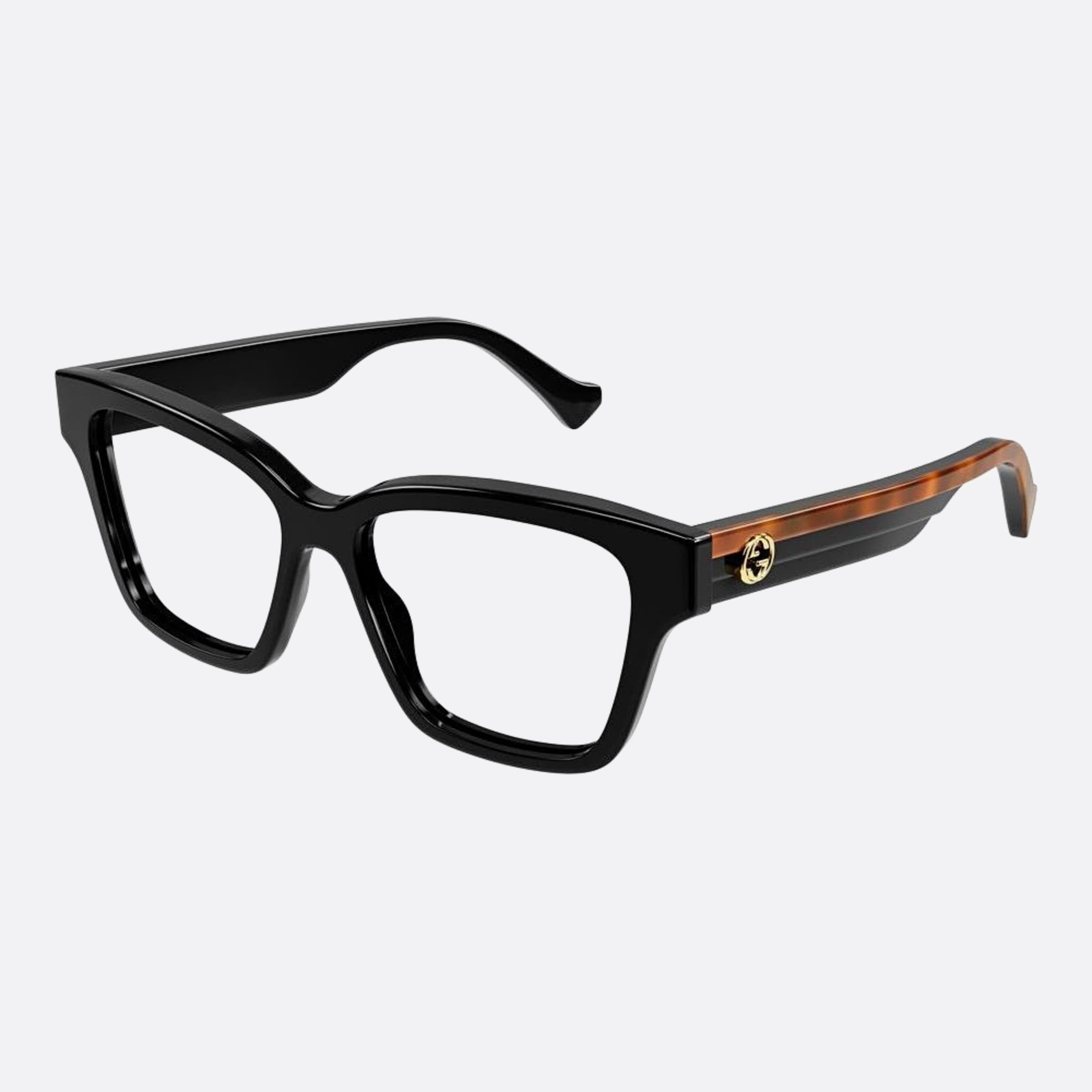 Gucci 55mm Black Visor Woman Eyeglasses - Side View