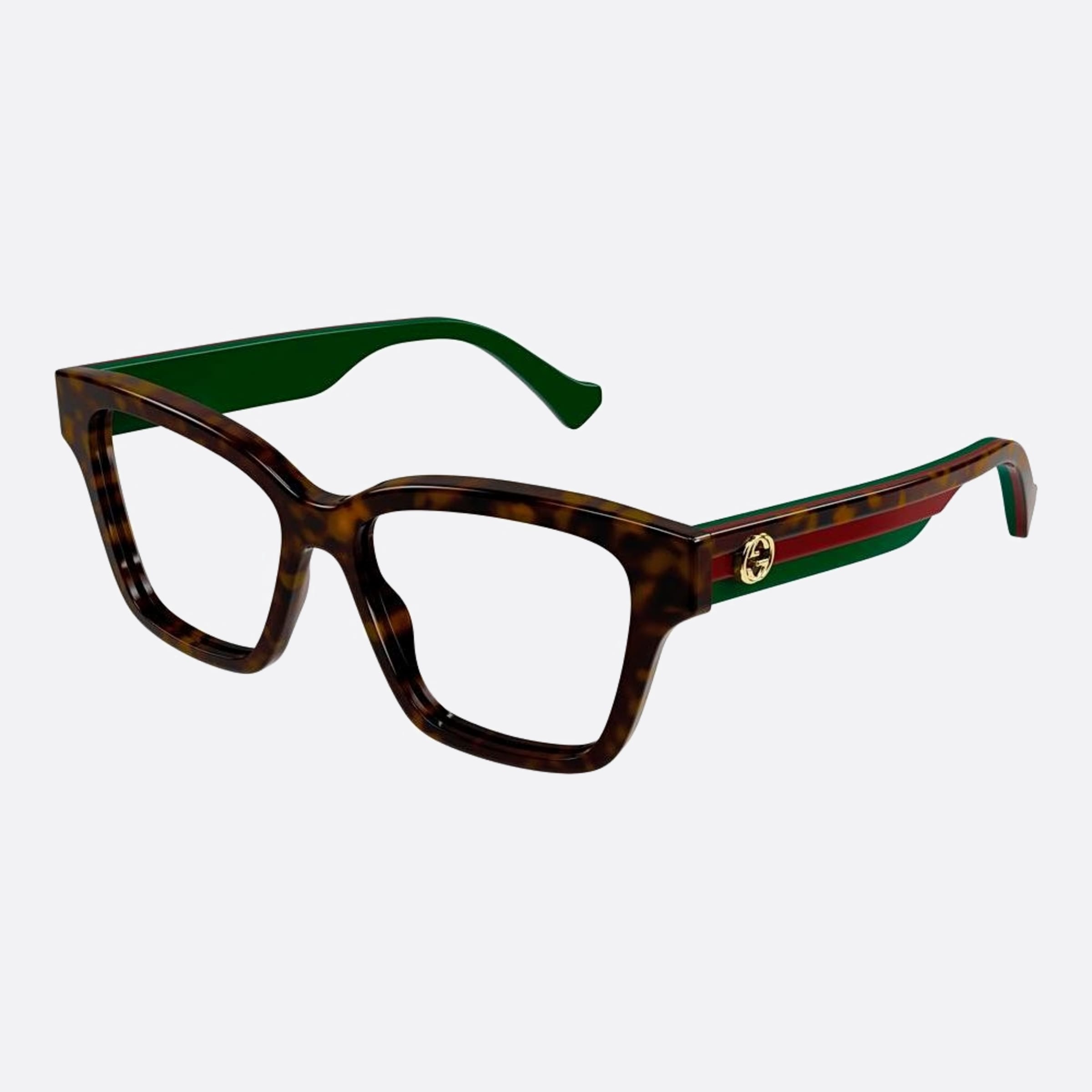 Gucci 55mm Havana Visor Woman Eyeglasses - Side View