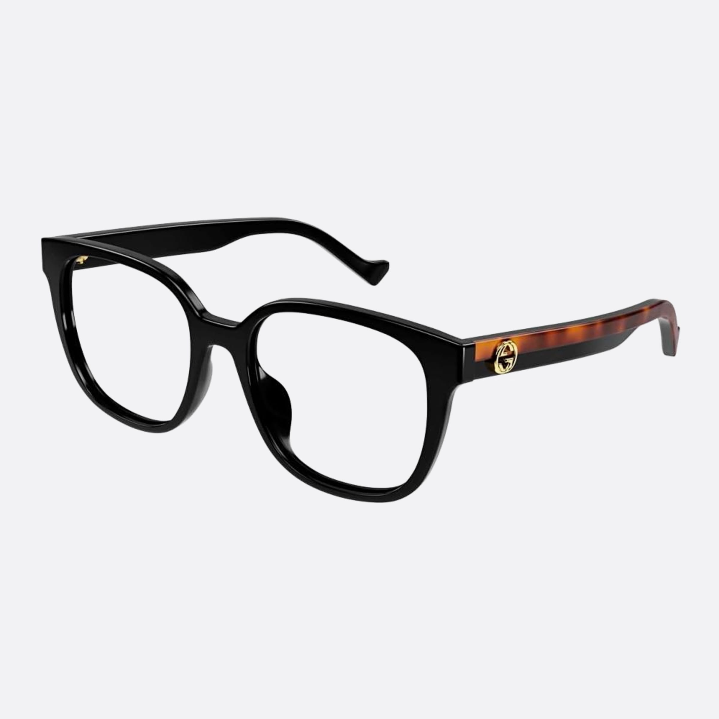Gucci 54mm Gg1305oa Black Squared Woman Eyeglasses - Side View