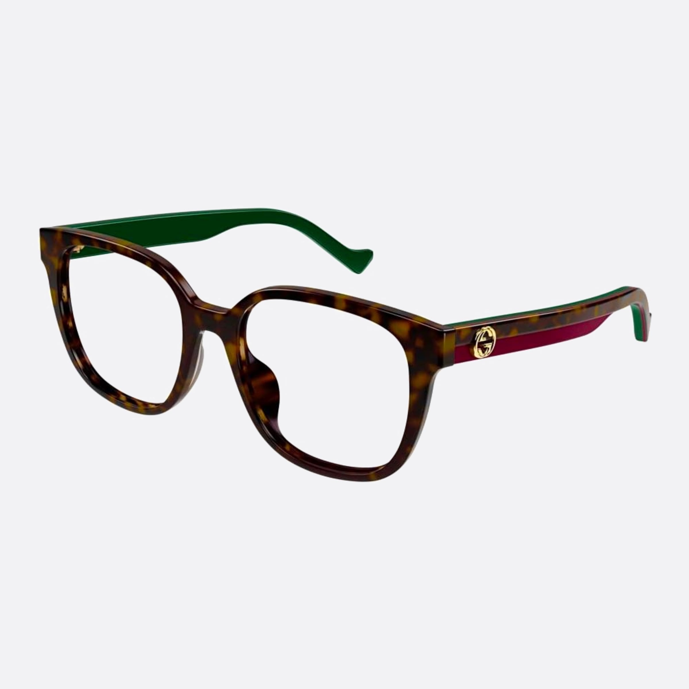 Gucci 54mm Gg1305oa Havana Squared Woman Eyeglasses - Side View