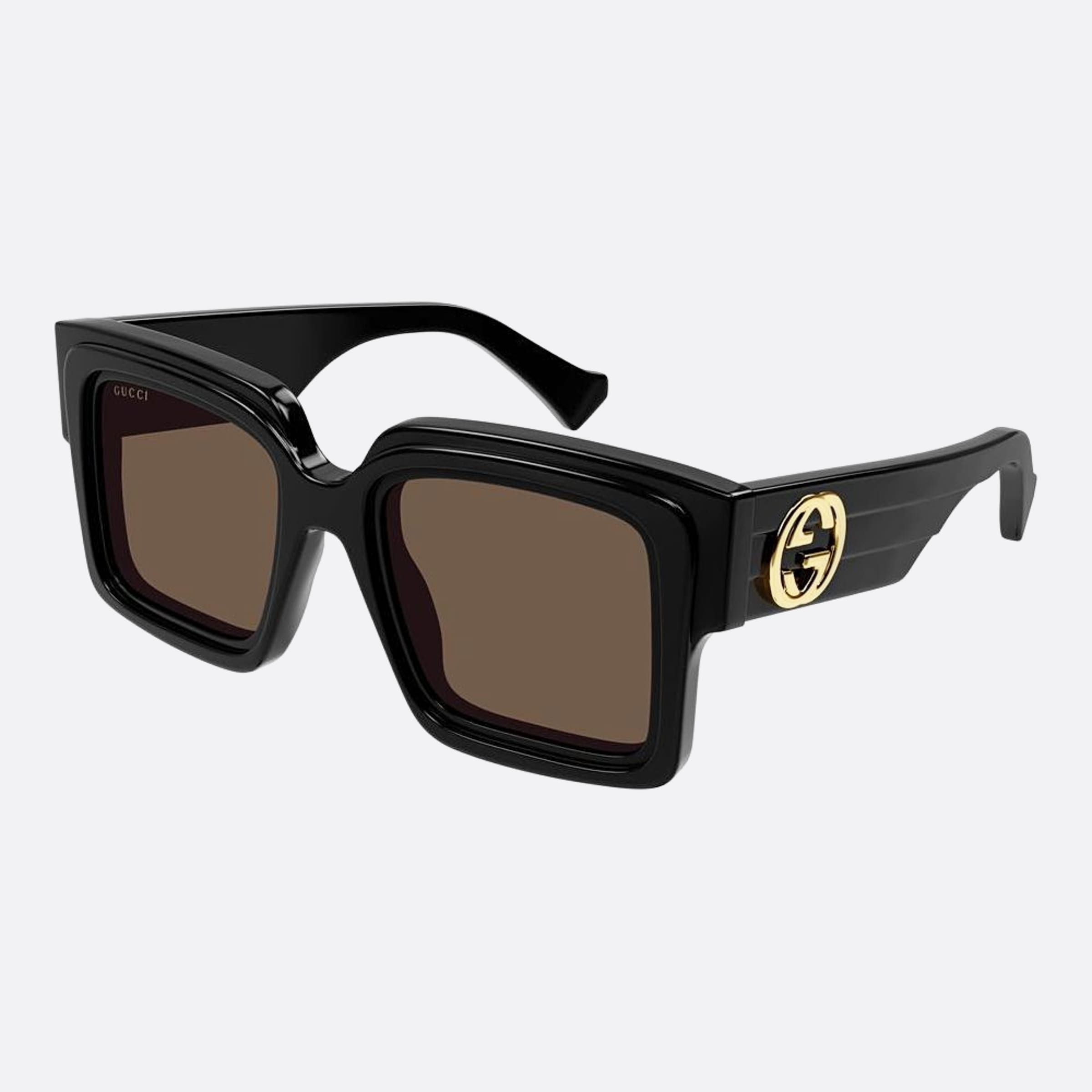 Gucci 51mm Qsa Black Geometric Women Sunglasses - Side View