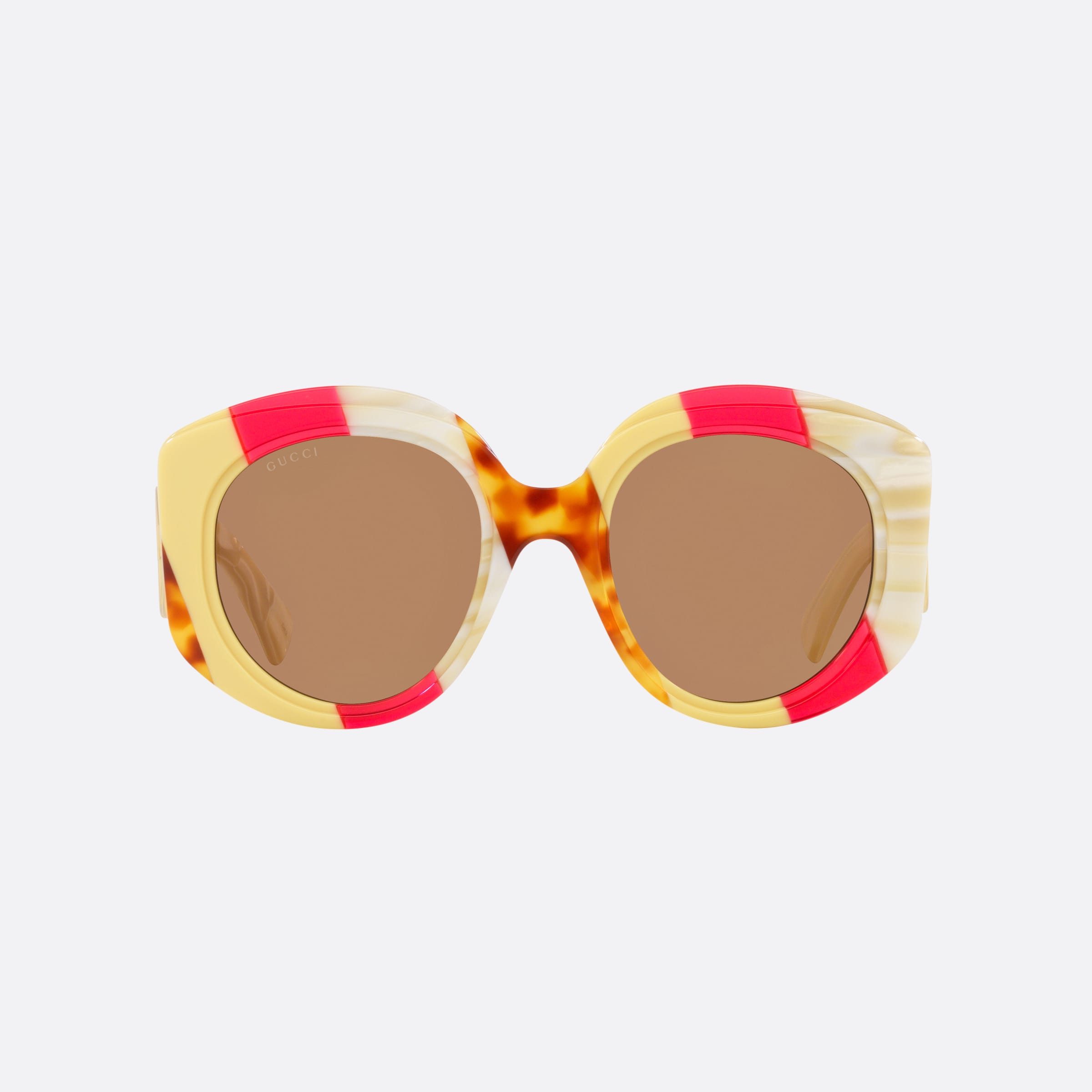 Gucci 53mm Tortoise Round Women Sunglasses - Side View
