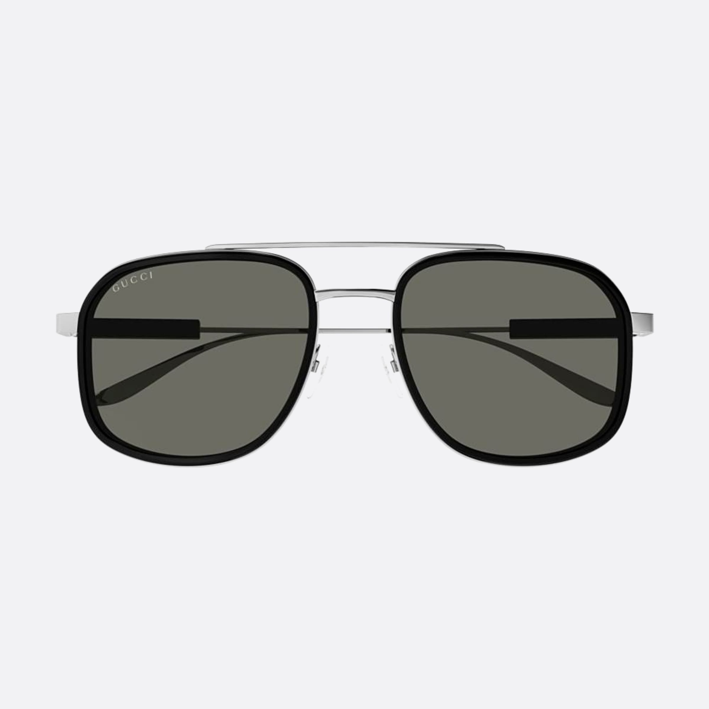 Gucci 56mm Grey Pilot Man Sunglasses - Main View