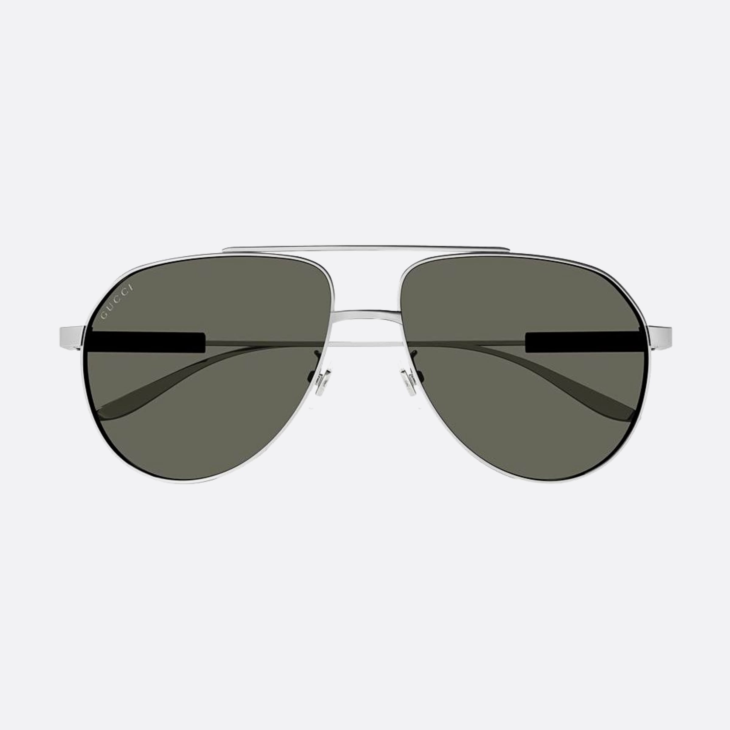 Gucci 61mm Hlb Black Pilot Men Sunglasses - Detail View