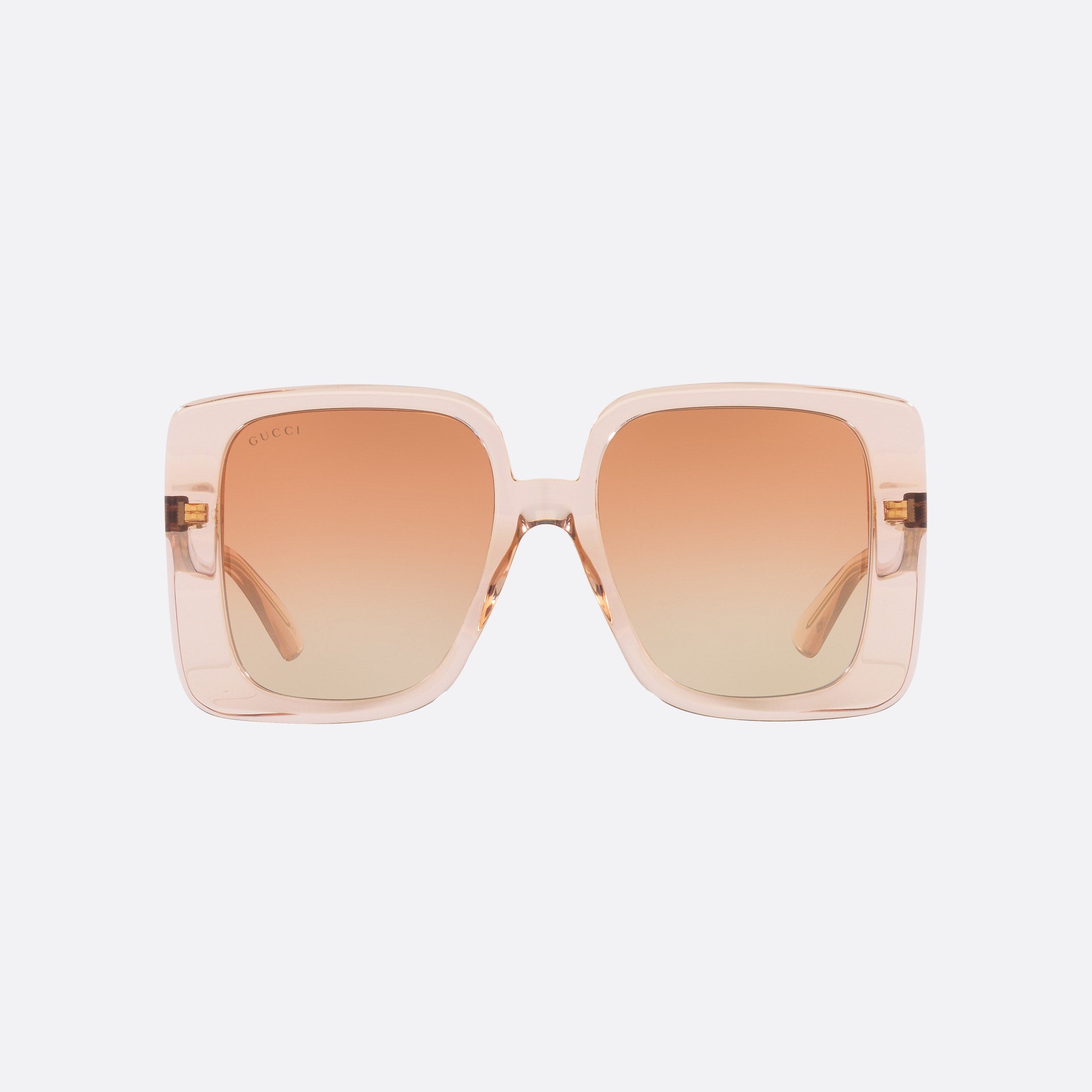 Gucci 55mm Beige Rectangle Woman Sunglasses - Side View