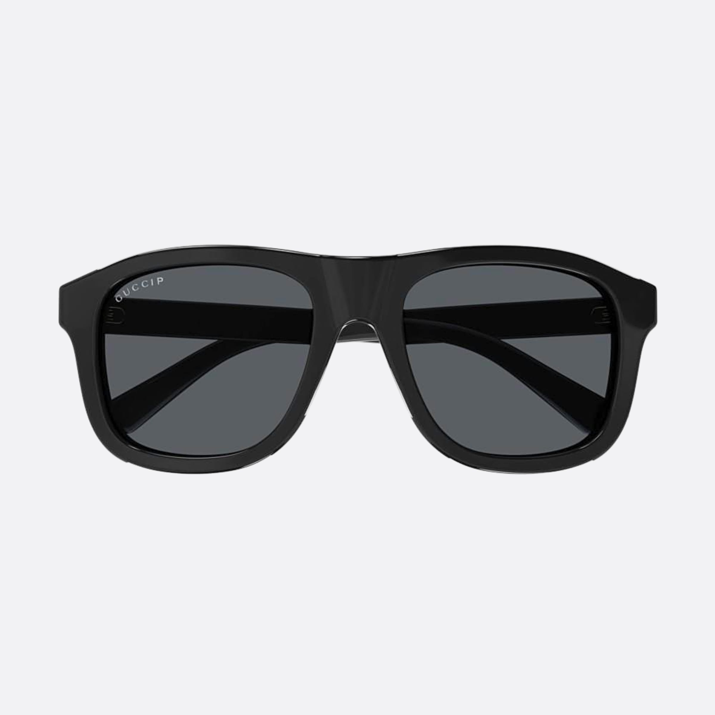 Gucci 54mm Black Squared Polarized Men Sunglasses - Main View