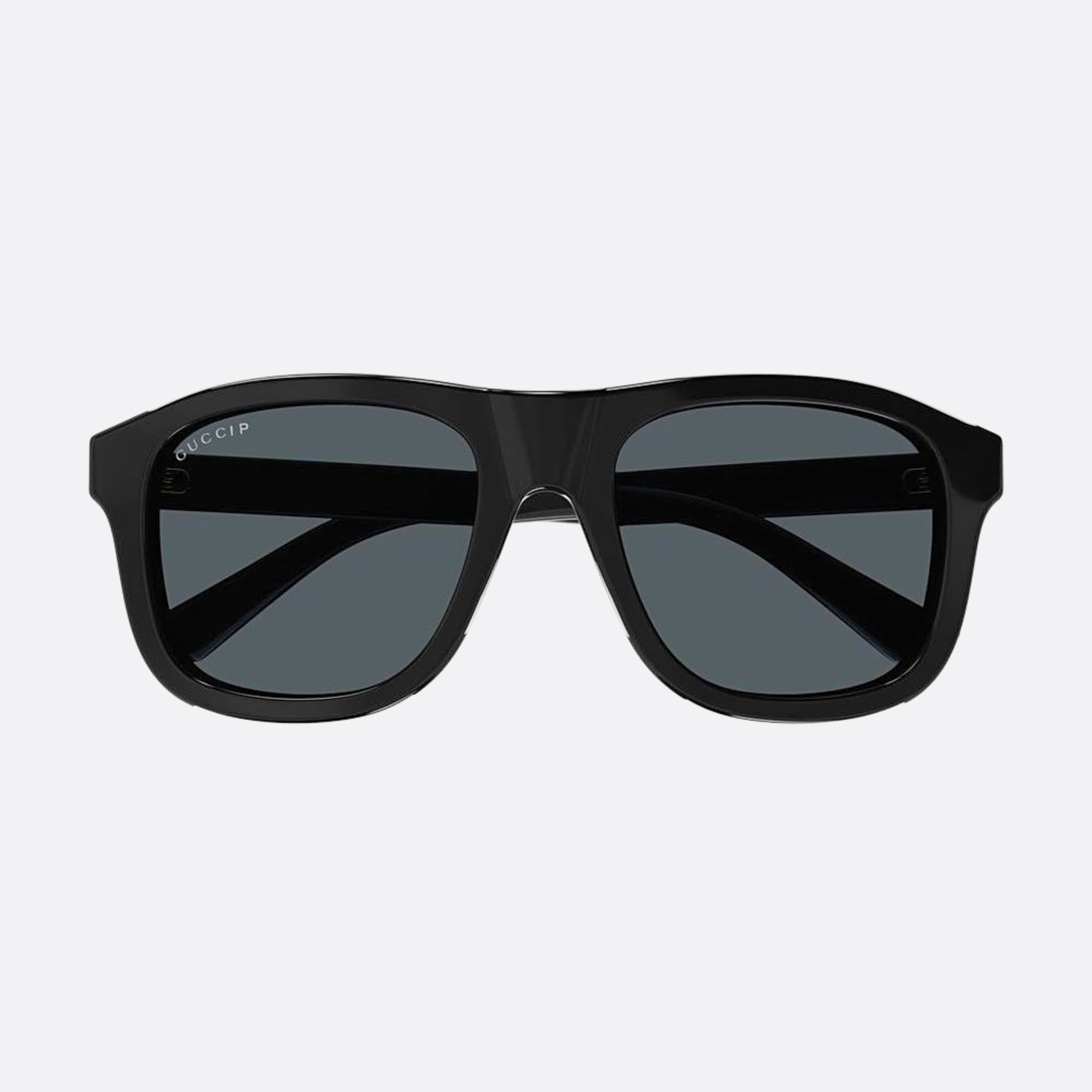 Gucci 54mm Black Squared Polarized Men Sunglasses - Detail View