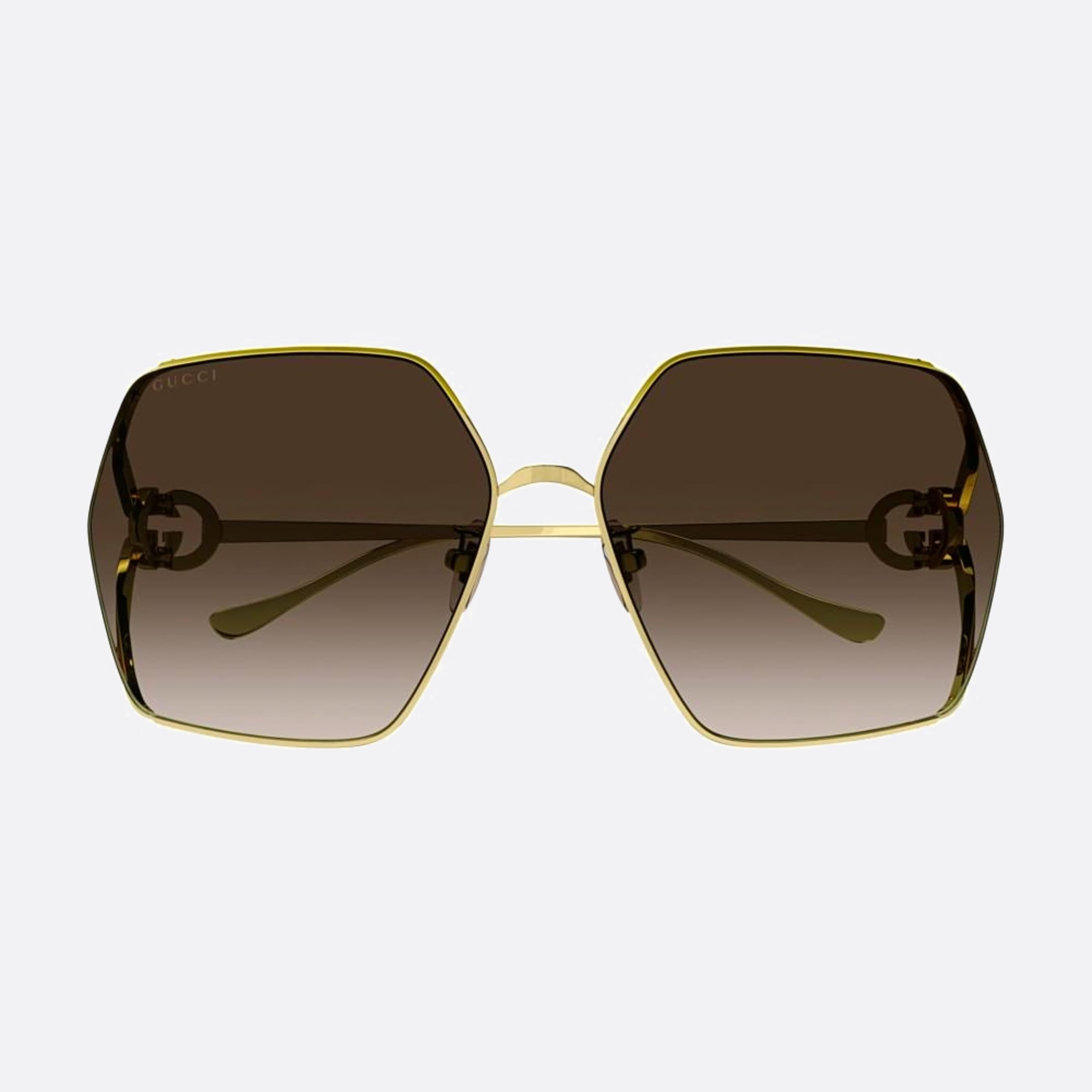 Gucci 64mm Gg1322sa Gold Squared Woman Sunglasses - Main View