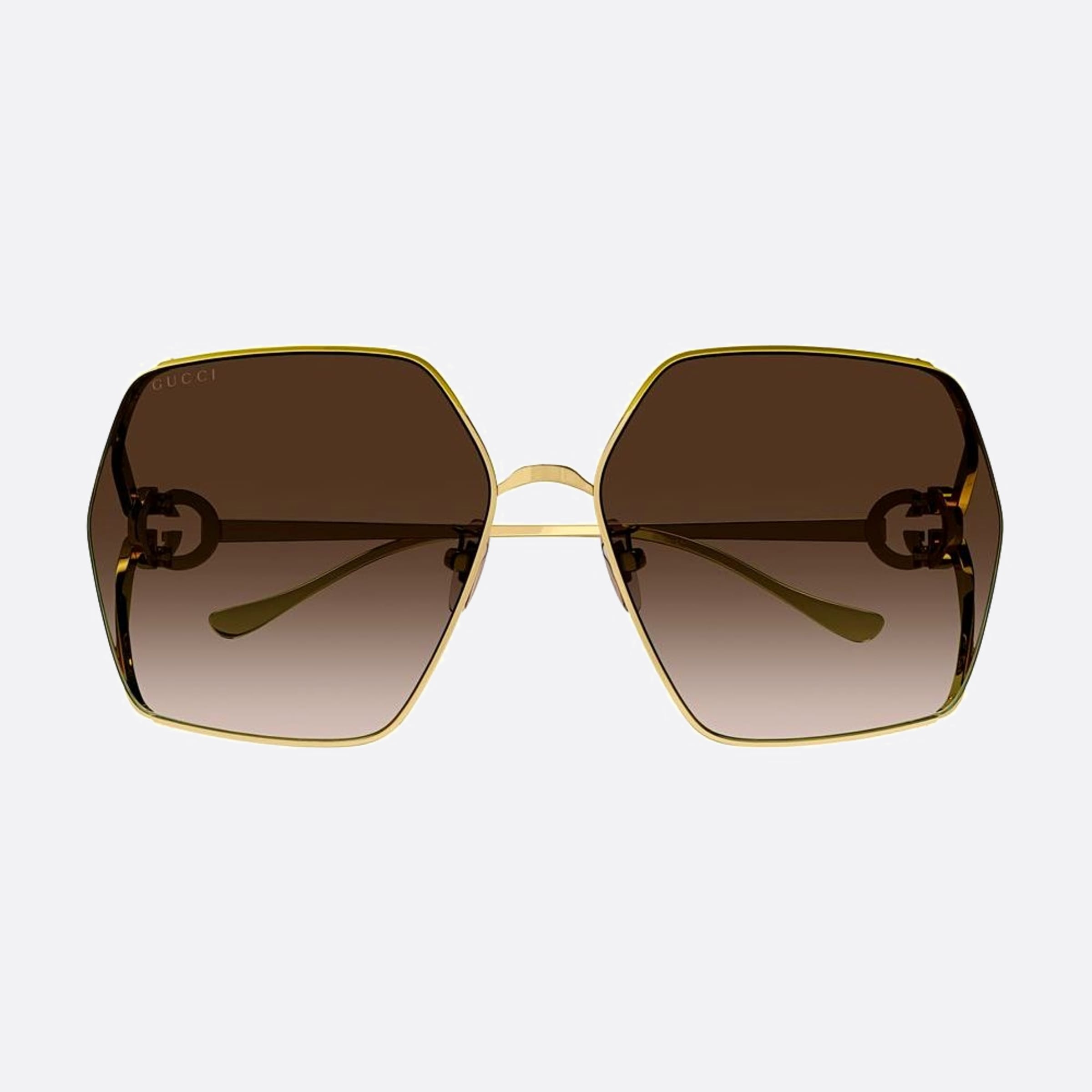 Gucci 64mm Gg1322sa Gold Squared Woman Sunglasses - Detail View