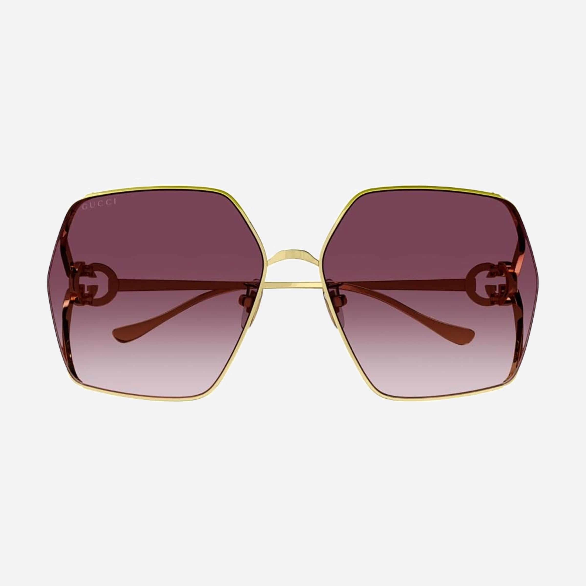 Gucci 64mm Gg1322sa Gold Squared Woman Sunglasses - Main View